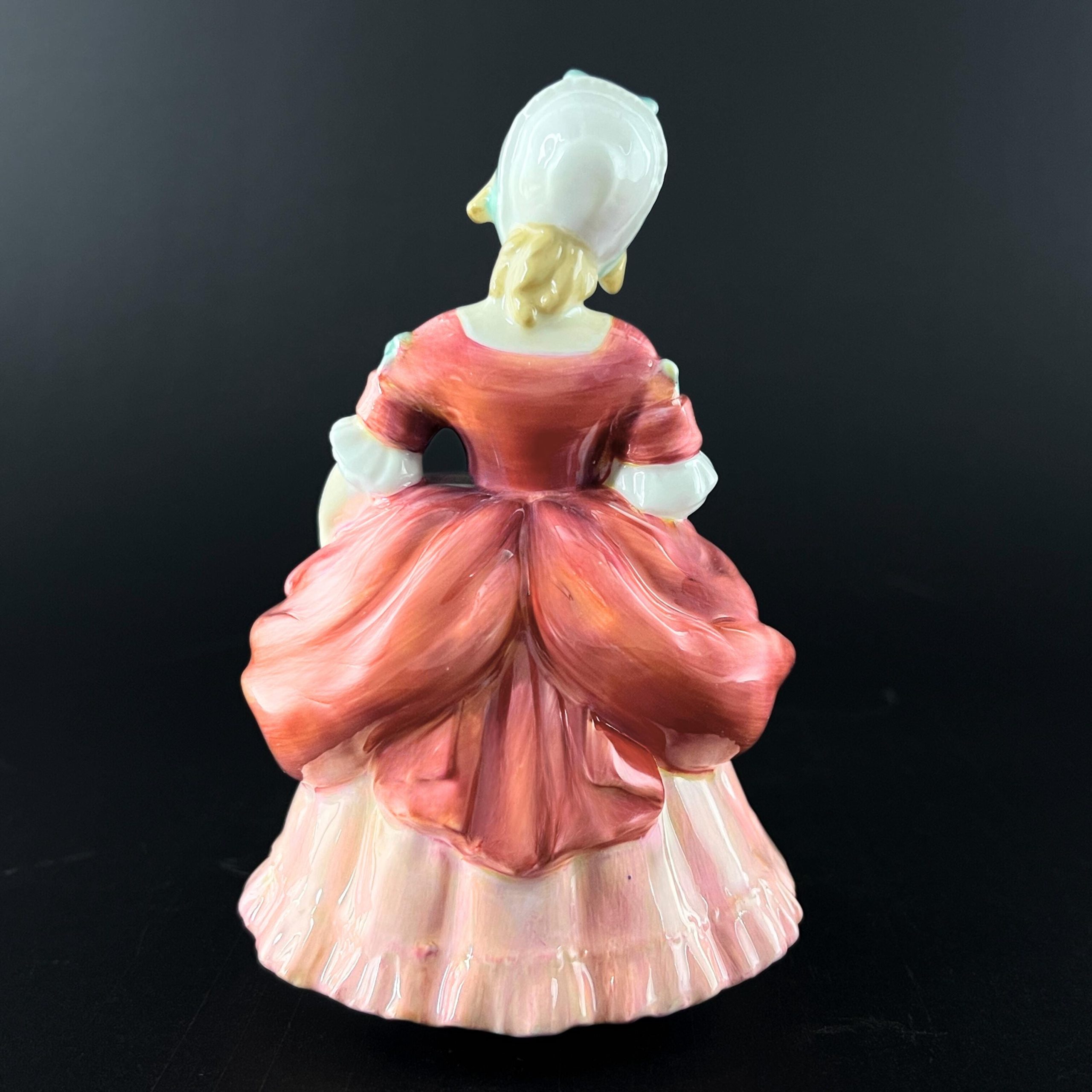 Vintage Royal Doulton Figurine Valerie HN2107, Pink Victorian Lady - Image 7