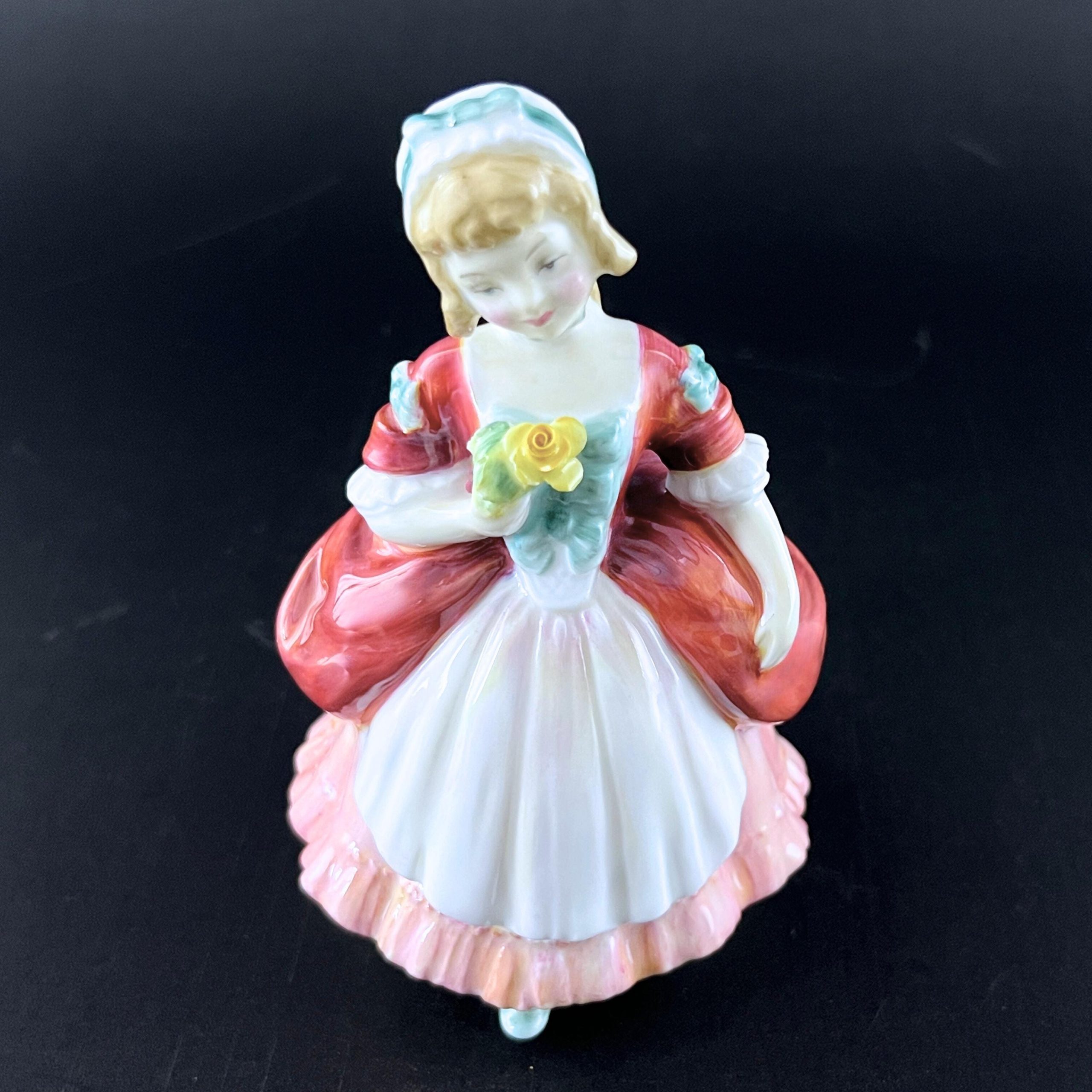 Vintage Royal Doulton Figurine Valerie HN2107, Pink Victorian Lady - Image 5