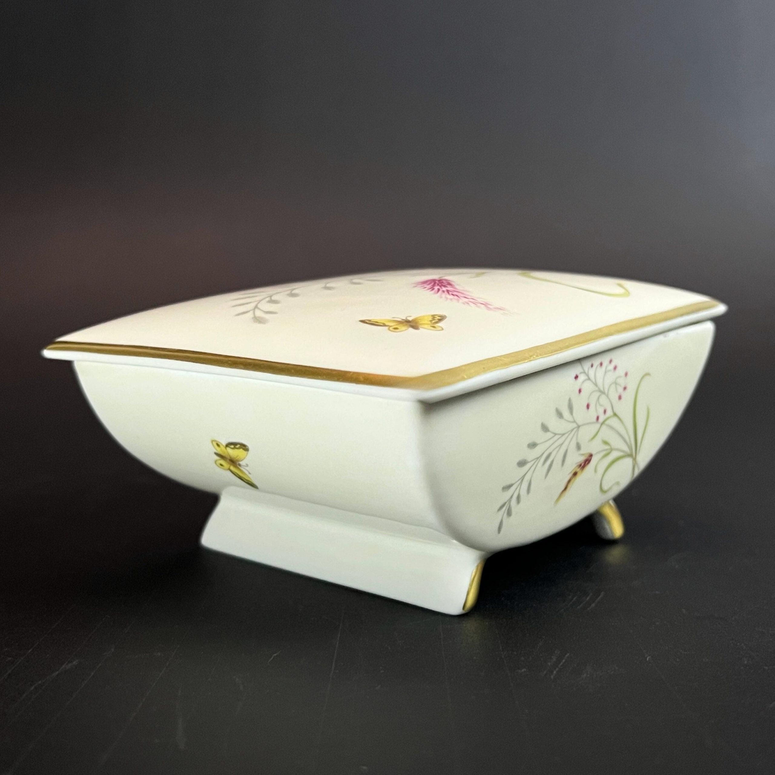 Vintage Rosenthal Porcelain Trinket Box – Aida Cream Wheat & Butterfly, 1950s - Image 8