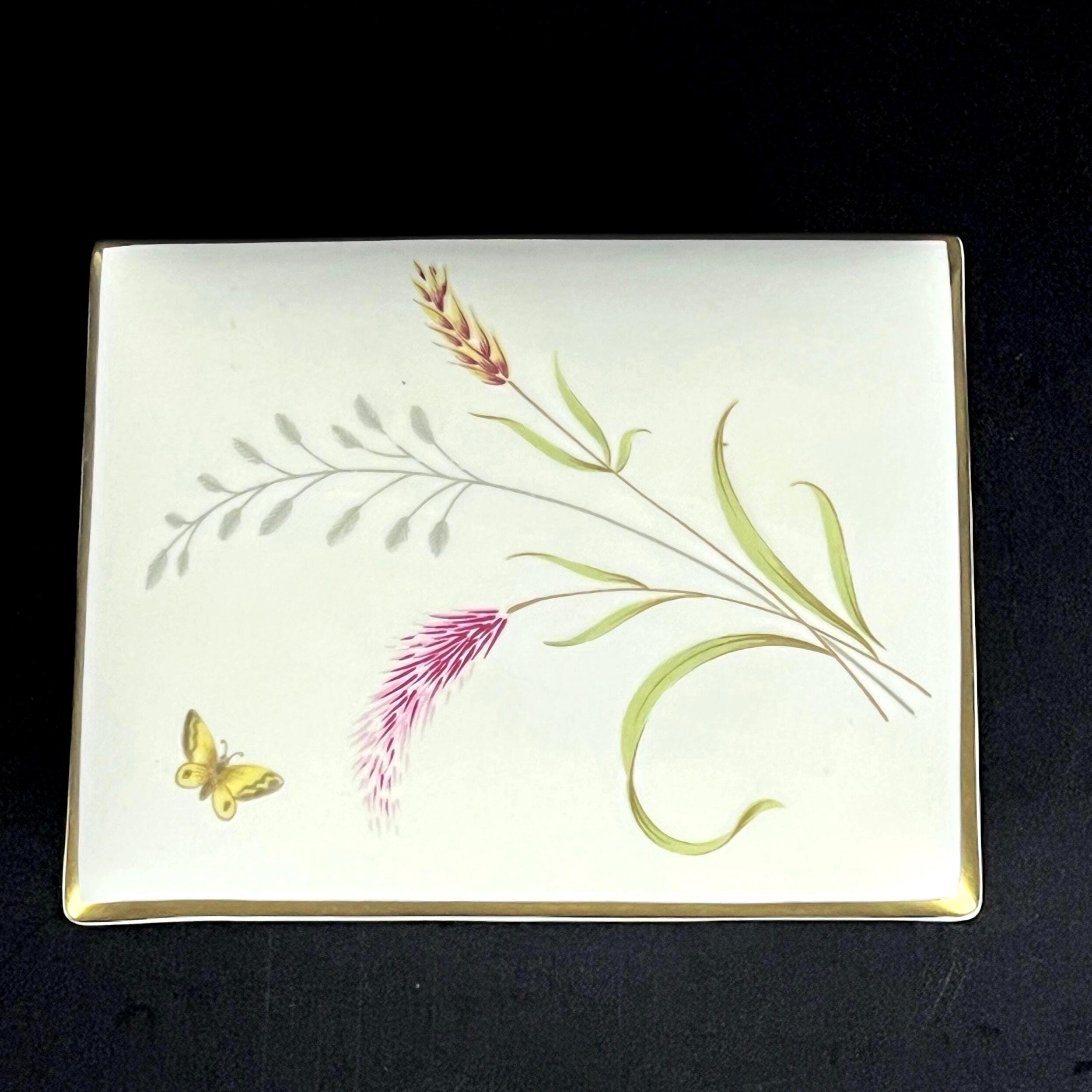 Vintage Rosenthal Porcelain Trinket Box – Aida Cream Wheat & Butterfly, 1950s - Image 3
