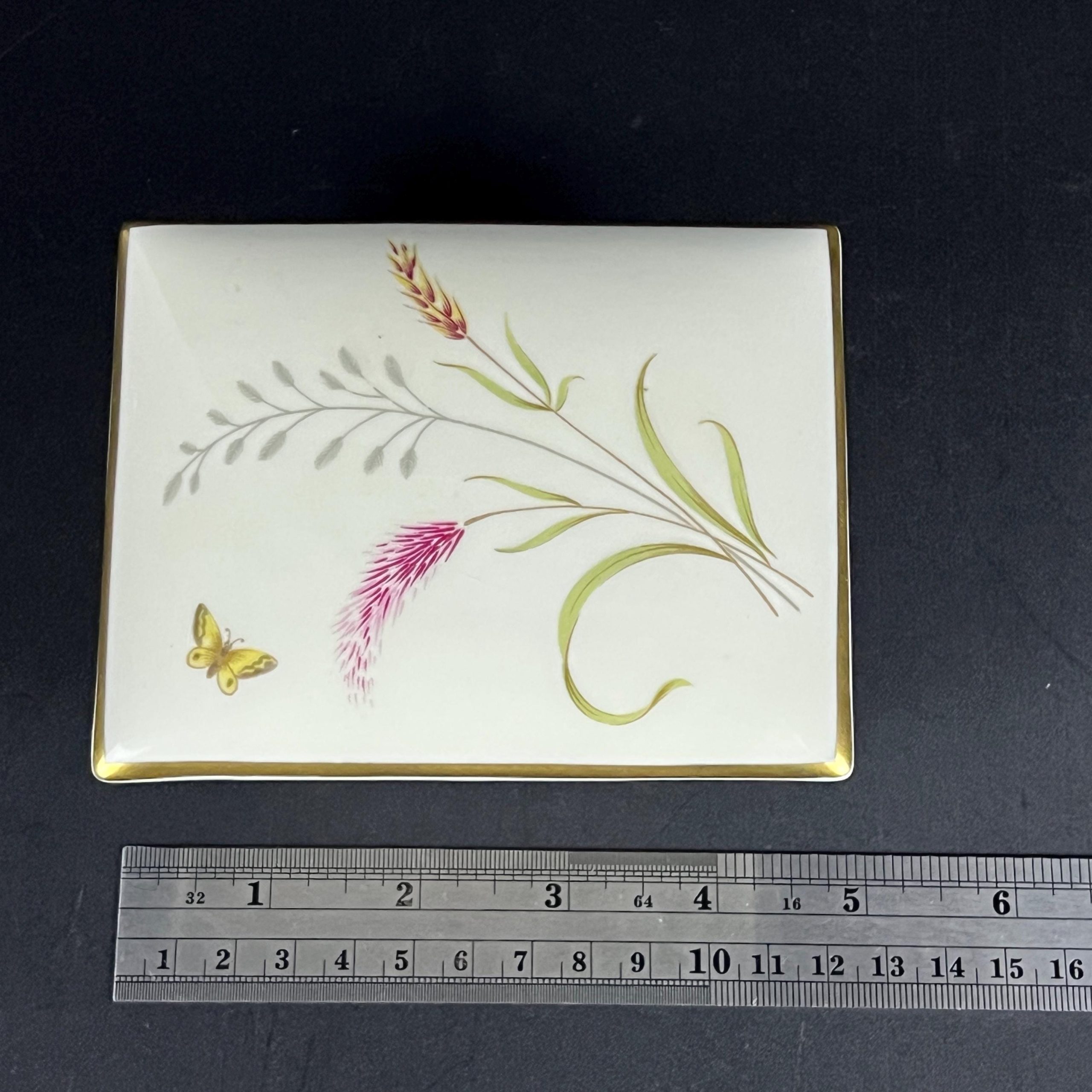 Vintage Rosenthal Porcelain Trinket Box – Aida Cream Wheat & Butterfly, 1950s - Image 11