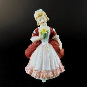 Vintage Royal Doulton Figurine Valerie HN2107, Pink Victorian Lady