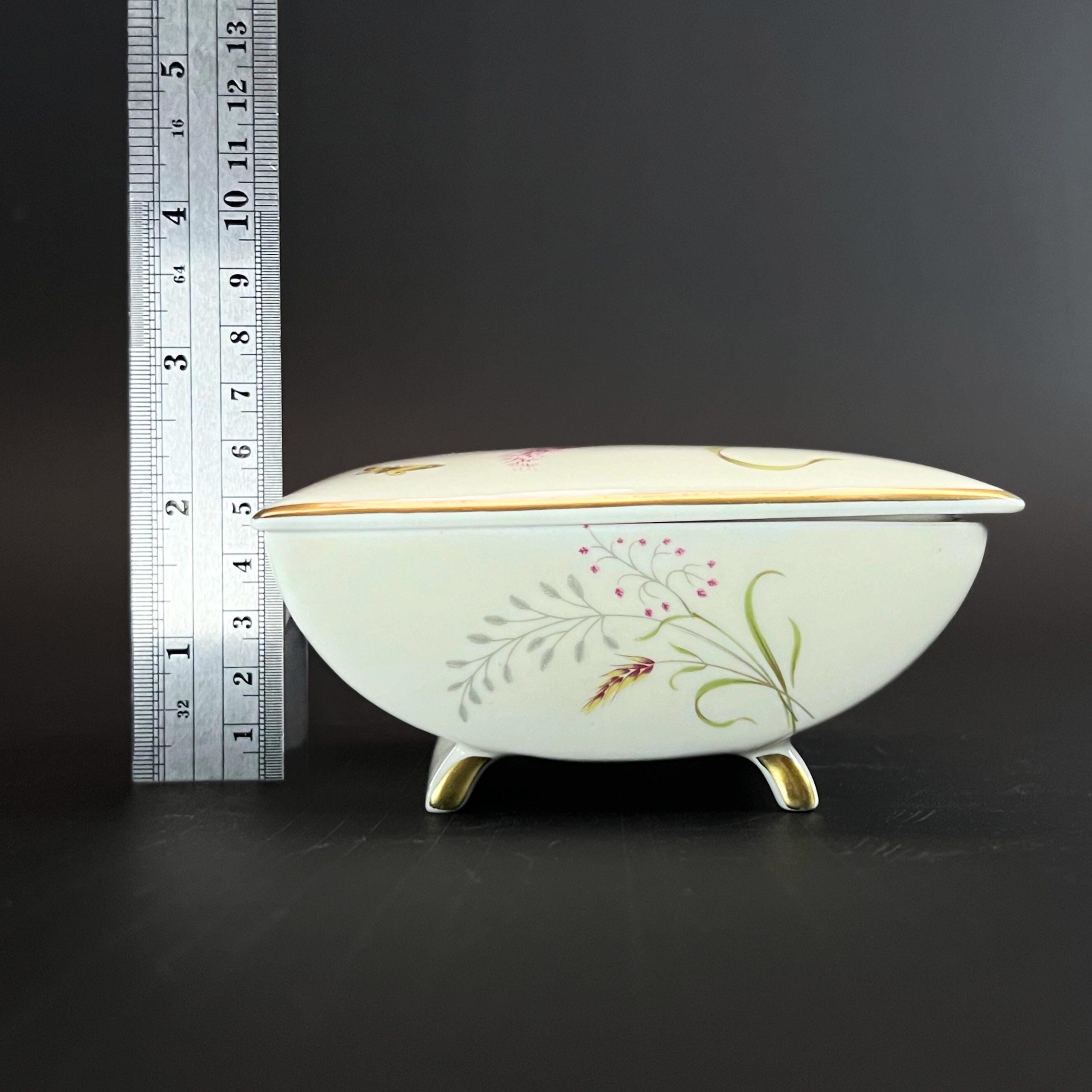 Vintage Rosenthal Porcelain Trinket Box – Aida Cream Wheat & Butterfly, 1950s - Image 12