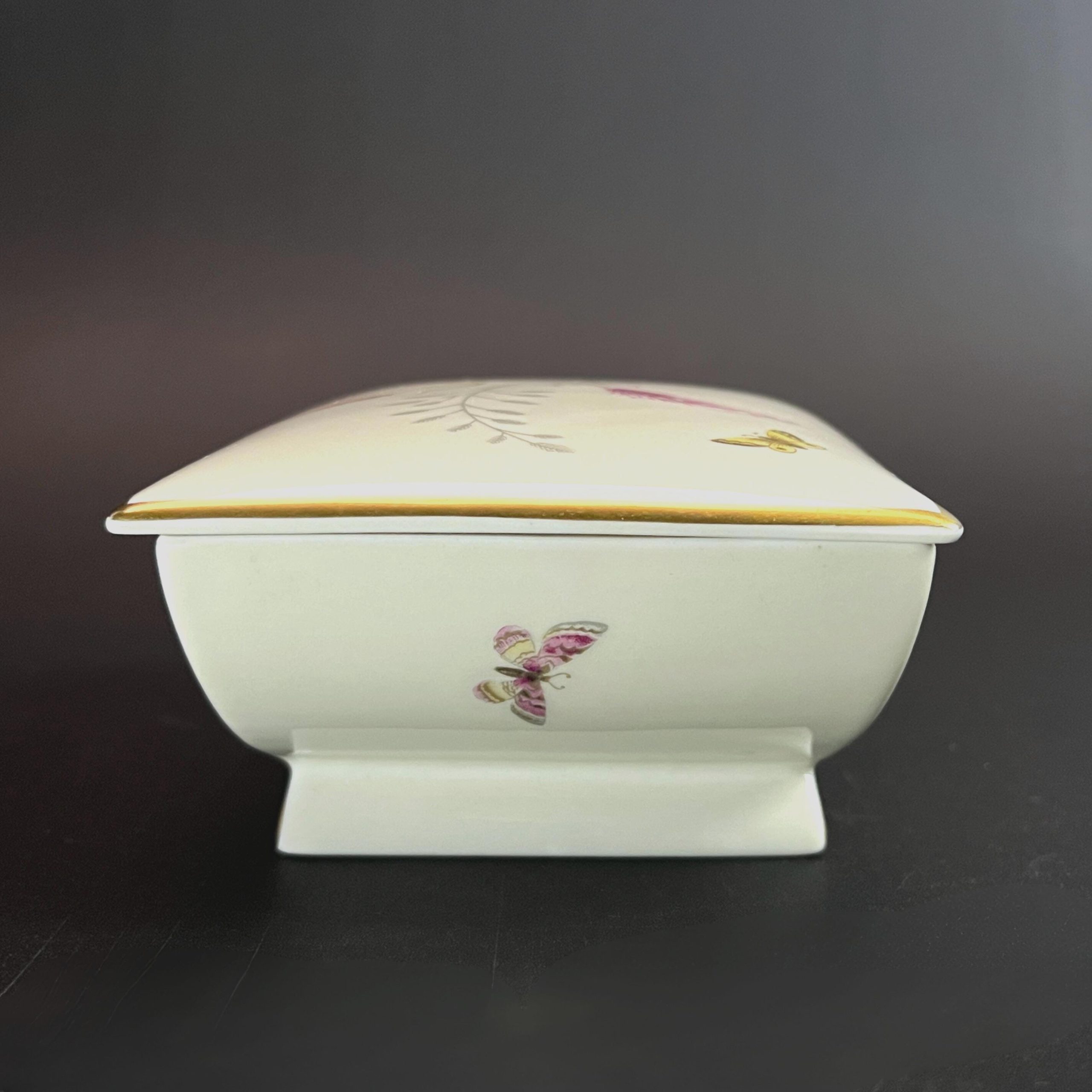 Vintage Rosenthal Porcelain Trinket Box – Aida Cream Wheat & Butterfly, 1950s - Image 4
