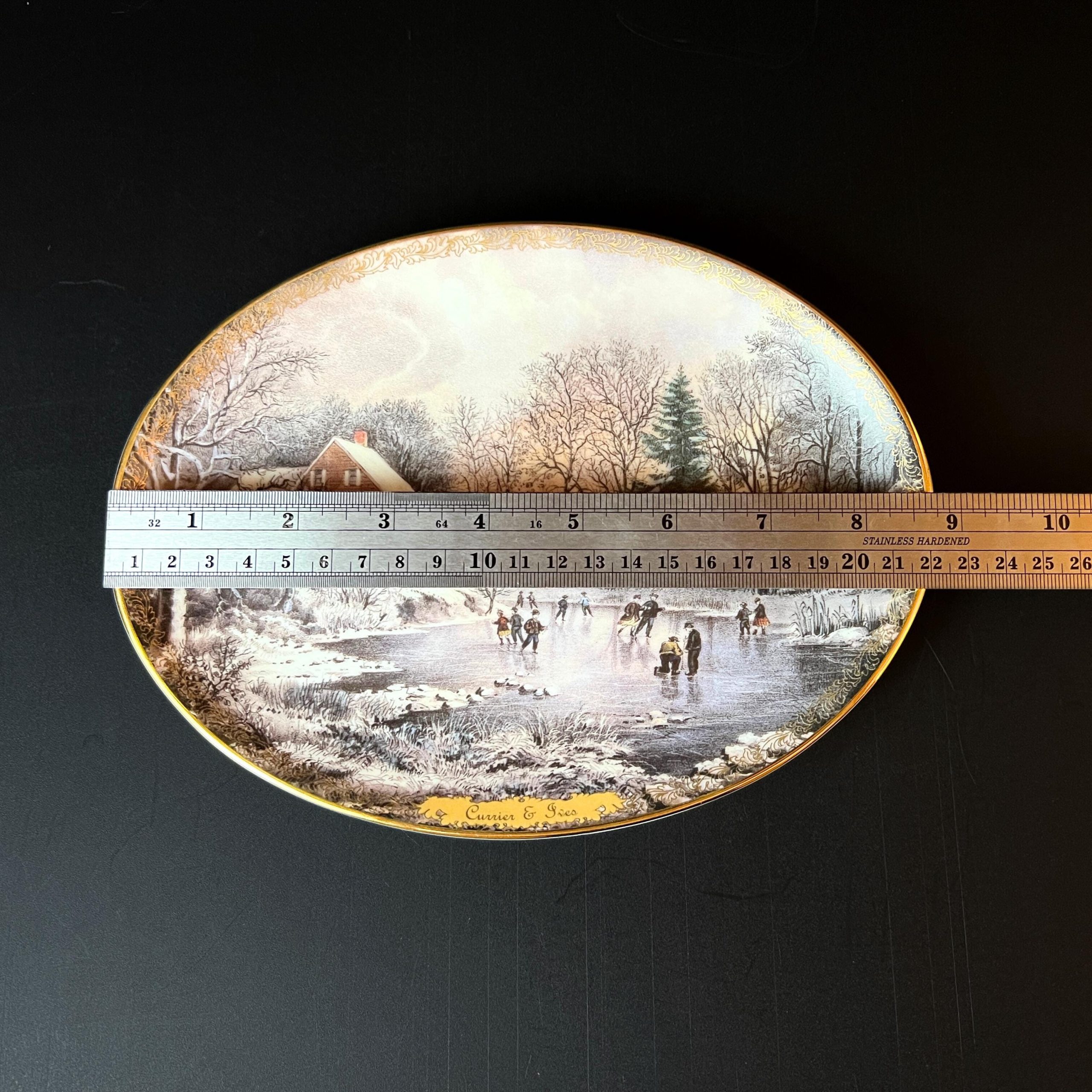 Vintage Currier & Ives Christmas Wall Plate, Bradford Exchange Collectible - Image 12