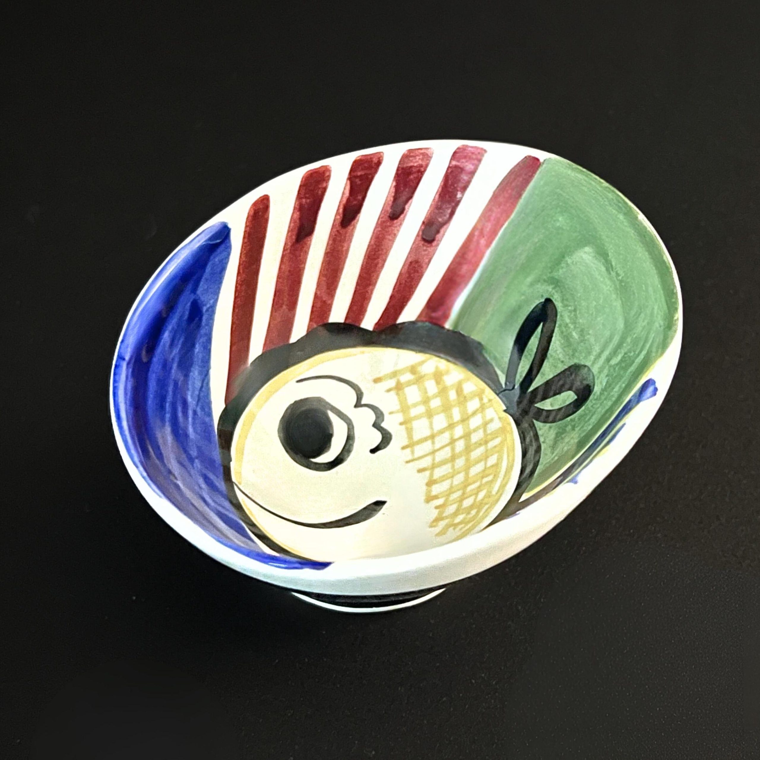 Stavangerflint Norway Ceramic Bowl, Inger Waage Fish Design, Scandinavian Pottery - Image 3