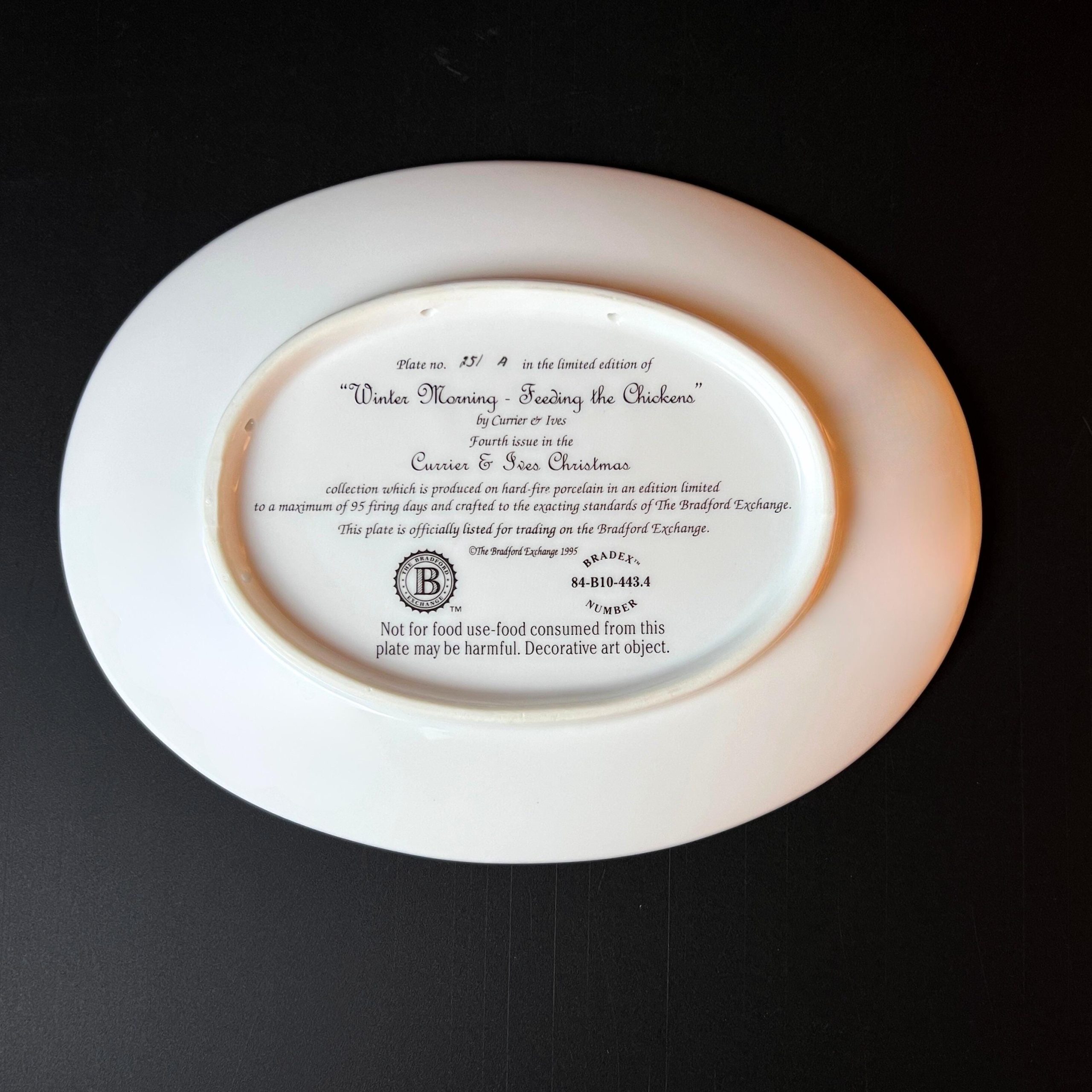 Vintage Currier & Ives Christmas Wall Plate, Bradford Exchange Collectible - Image 10