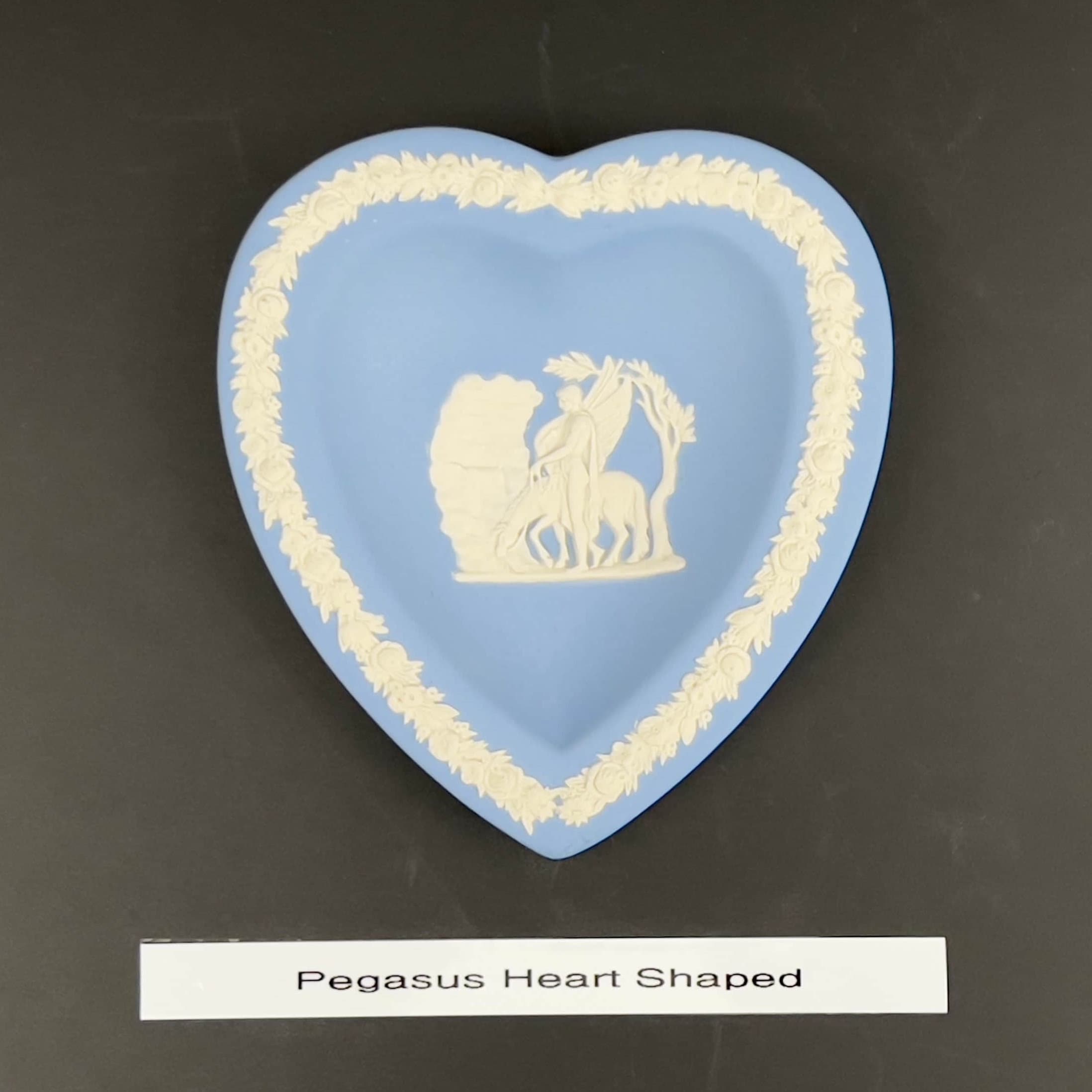Wedgwood Blue Jasperware Trinket Dish: Pegasus, Archers, Muses - Image 2
