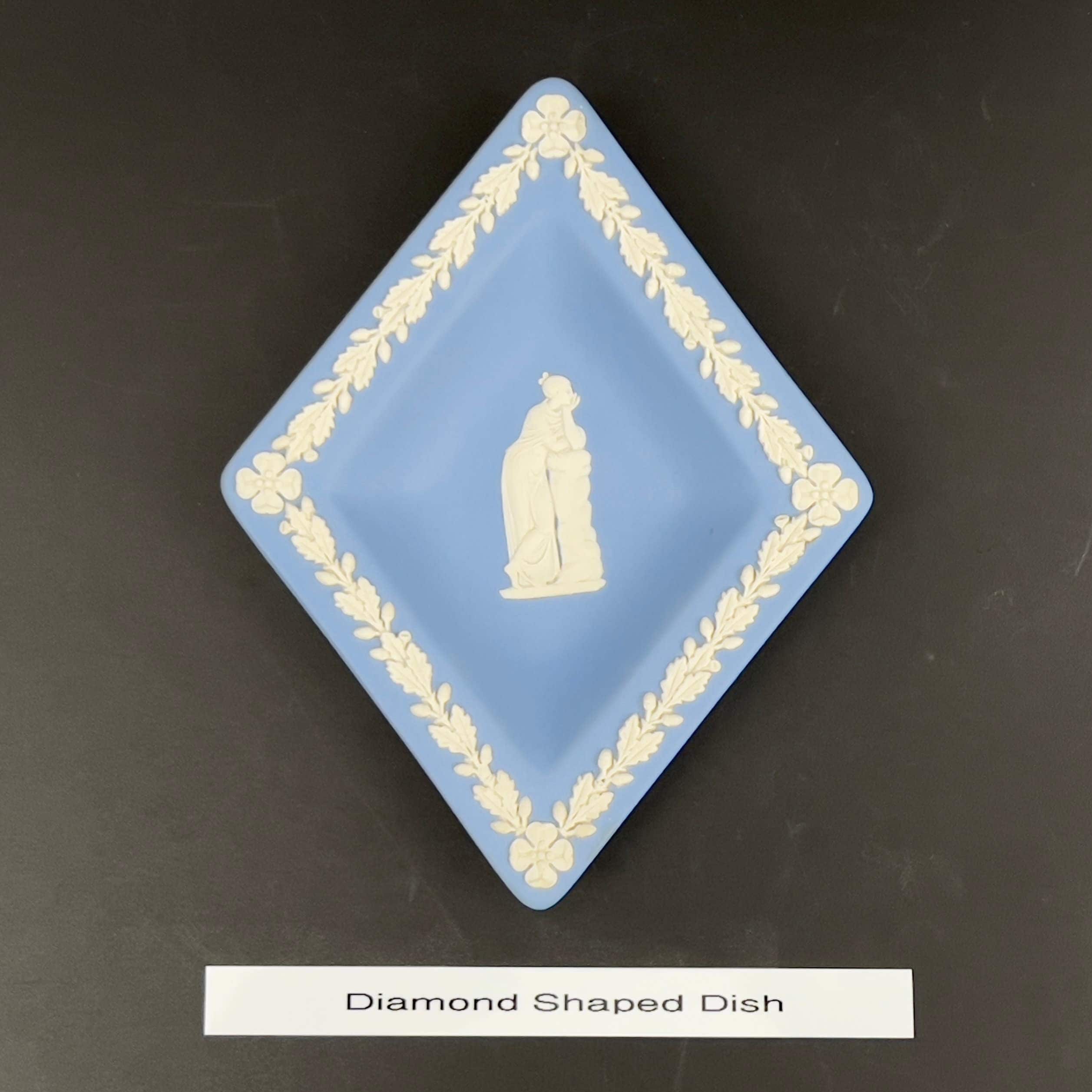 Wedgwood Blue Jasperware Trinket Dish: Pegasus, Archers, Muses - Image 3
