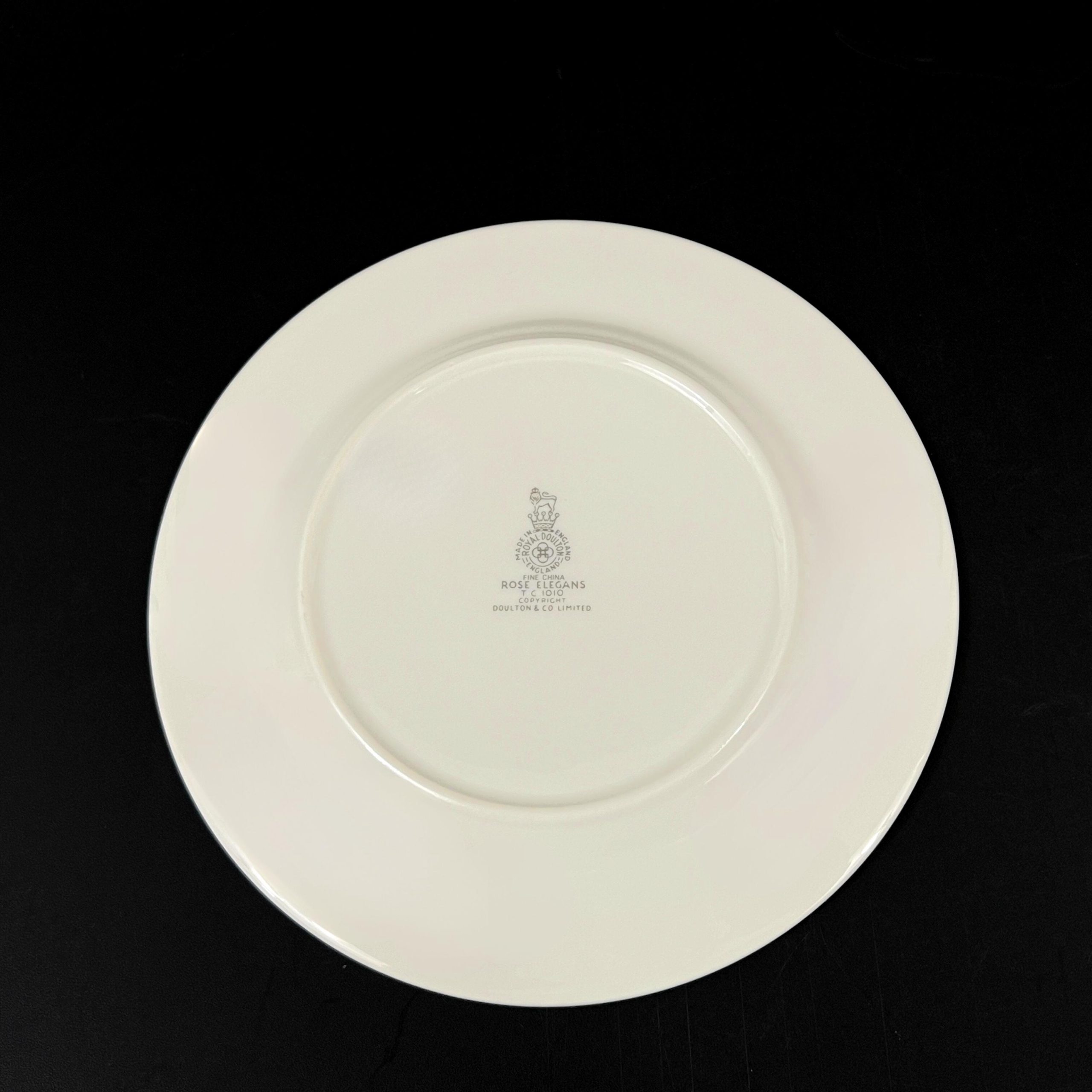 Set of 8 Royal Doulton 6.5 inch Bread & Butter Plates in Rose Elegans TC1010 - Image 8