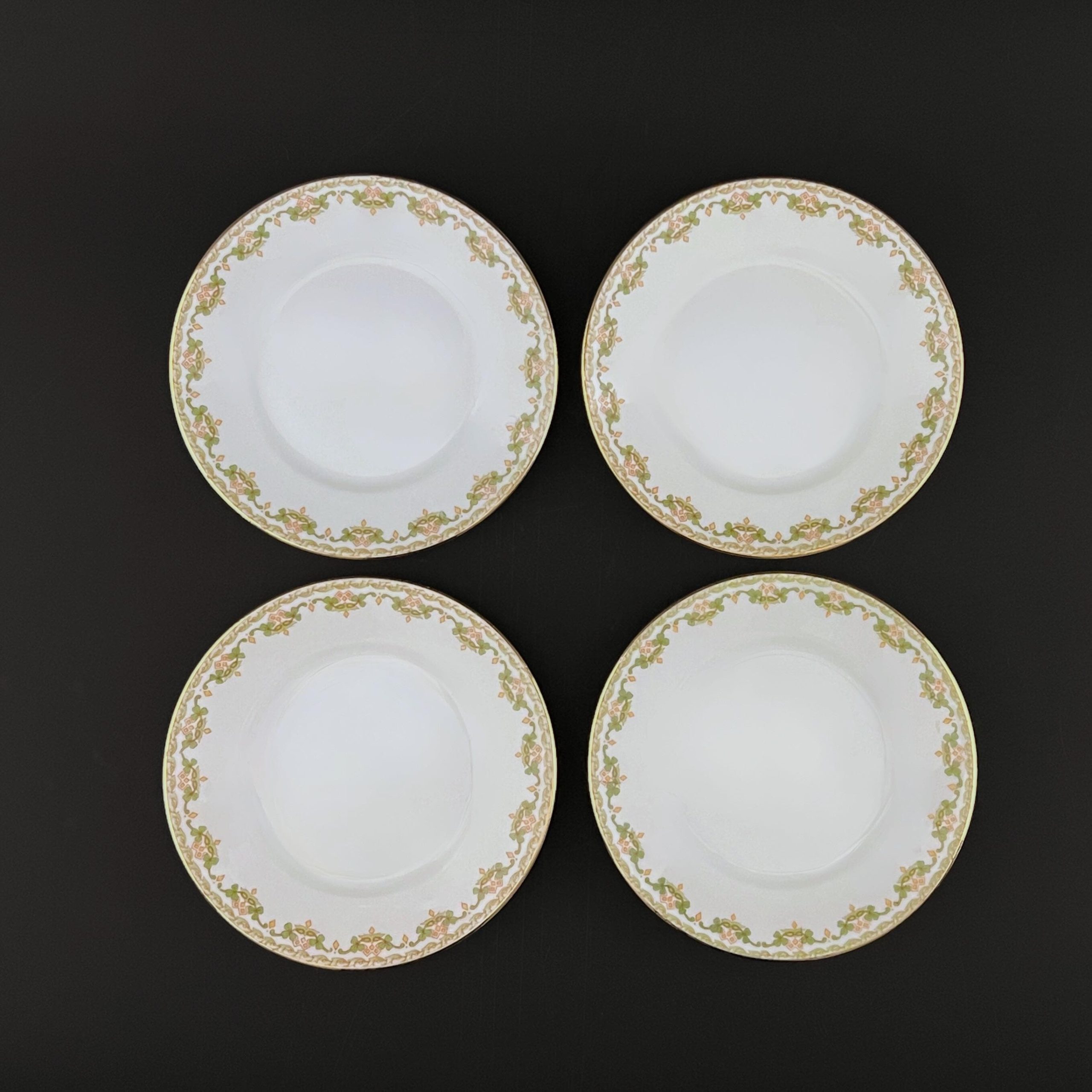 Set of 4 Antique WM Guerin Limoges France Bread & Butter Plates, - Image 3