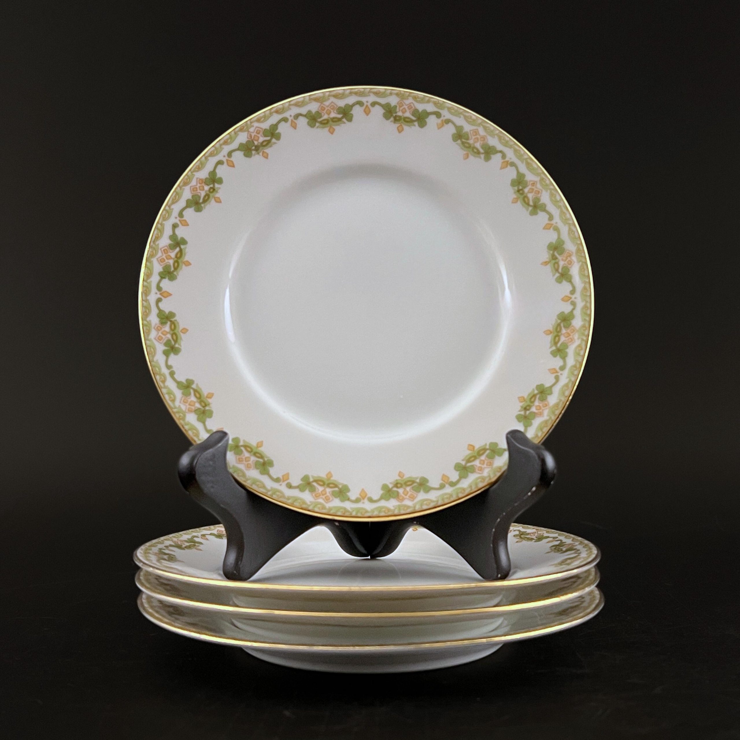 Set of 4 Antique WM Guerin Limoges France Bread & Butter Plates, - Image 7