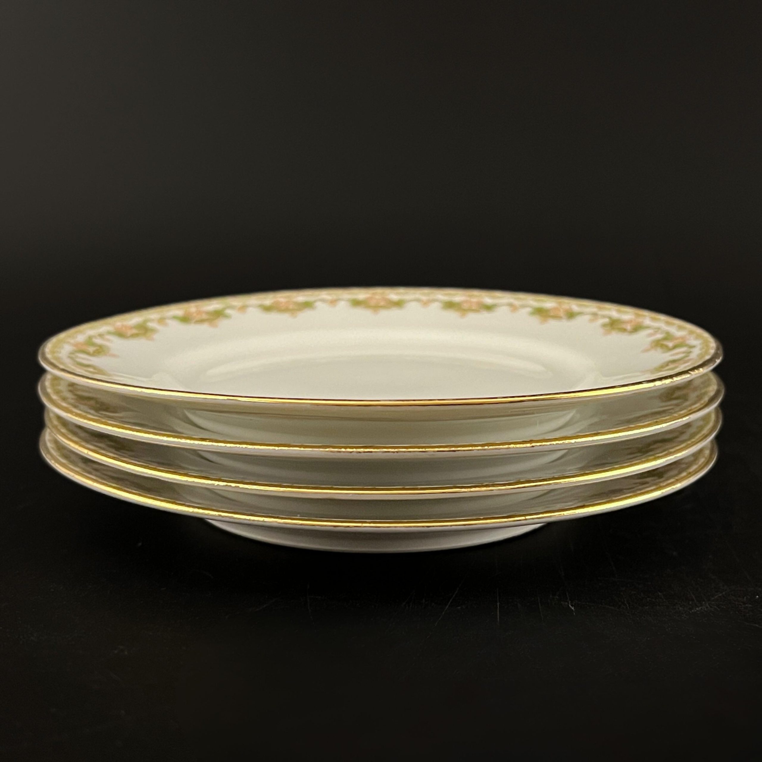 Set of 4 Antique WM Guerin Limoges France Bread & Butter Plates, - Image 8