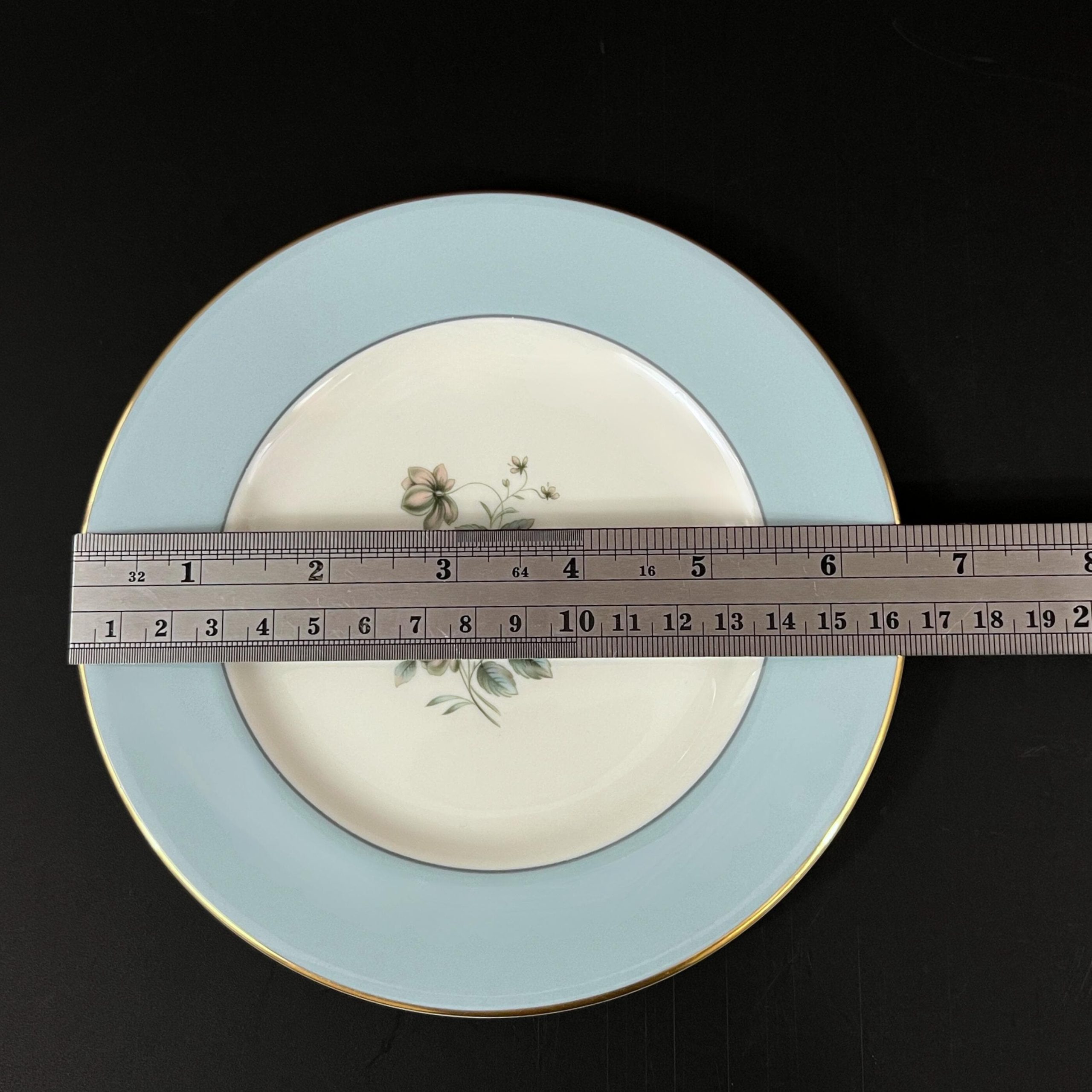 Set of 8 Royal Doulton 6.5 inch Bread & Butter Plates in Rose Elegans TC1010 - Image 9
