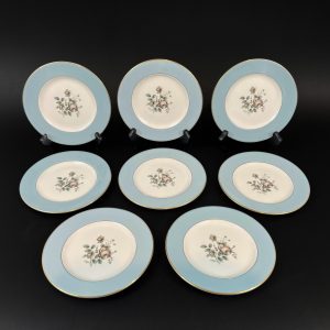 Set of 8 Royal Doulton 6.5 inch Bread & Butter Plates in Rose Elegans TC1010