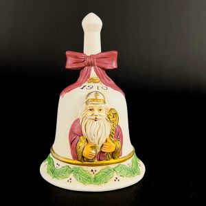 Vintage Thomas Nast Santa Dinner Bell - St. Nicholas 1910, Flambro Memories of the Legend