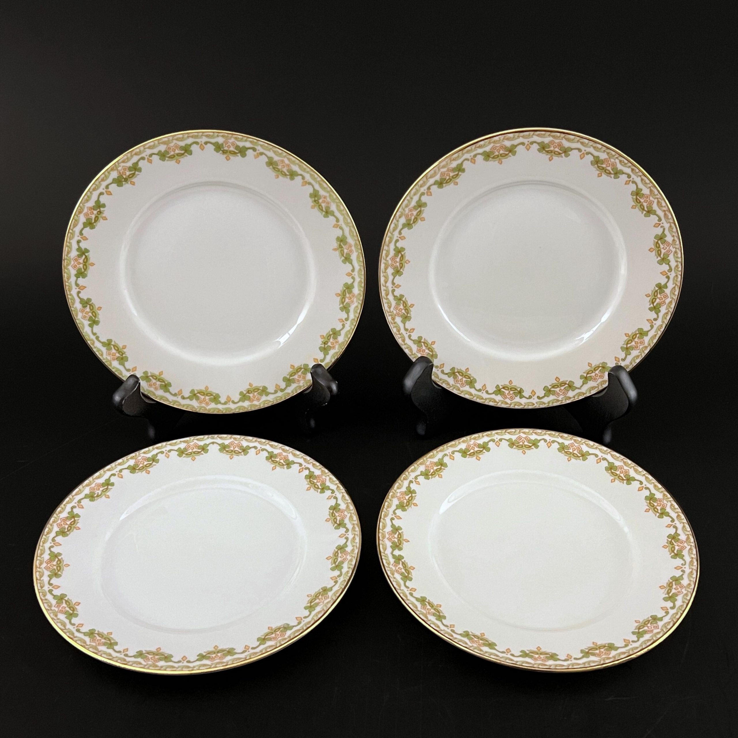 Set of 4 Antique WM Guerin Limoges France Bread & Butter Plates, - Image 4