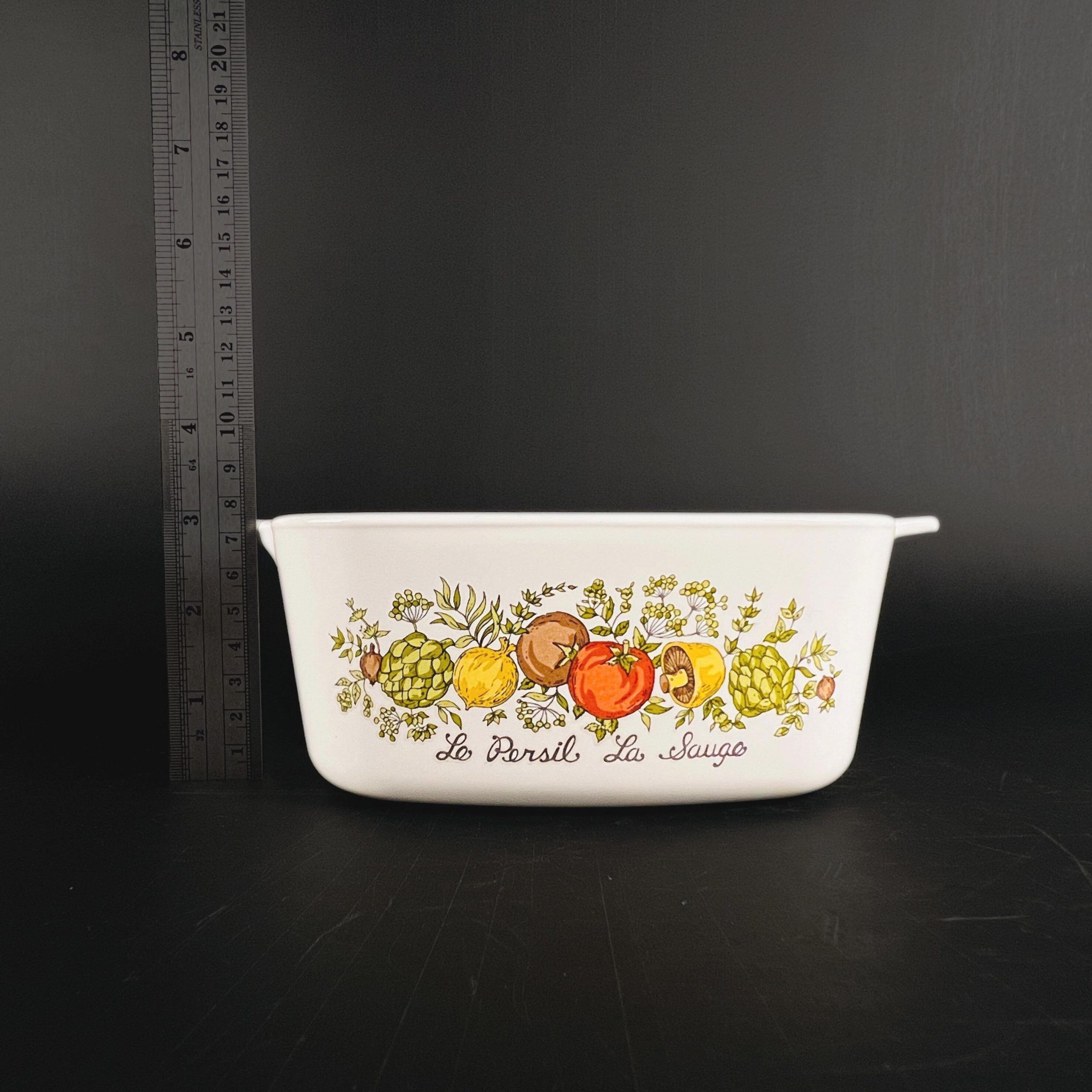 Set of 2 - Vintage CorningWare Spice of Life Casserole Dishes -  L’Echalote 1 Liter and Le Persil La Sauge 1.5 Quart - Image 9