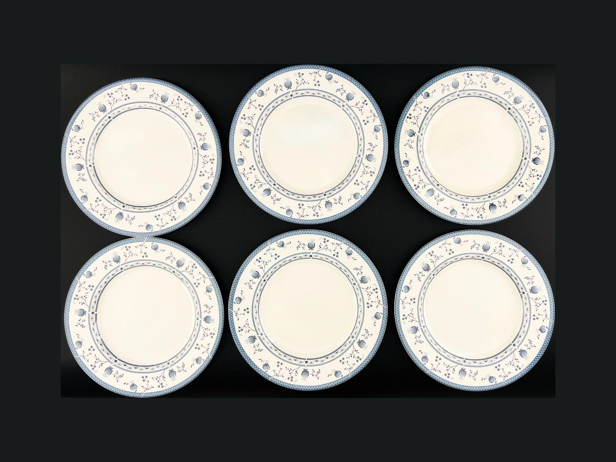 Set of 6 Vintage Royal Doulton Cambridge Dinner Plates TC1017 - Image 3