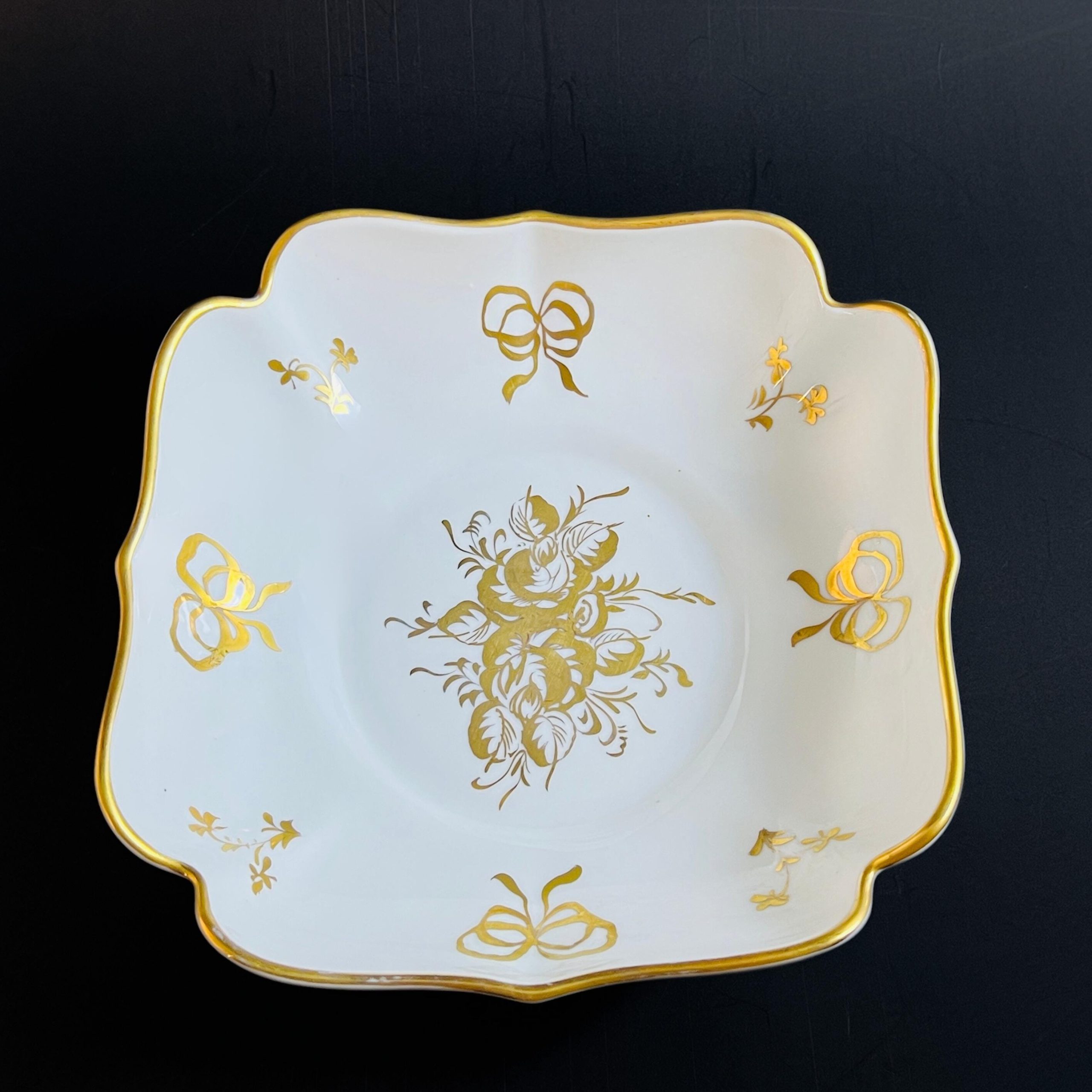 Vintage French Porcelaine de Couleuvre Decorative Bowl – Mid-Century Limoges - Image 3