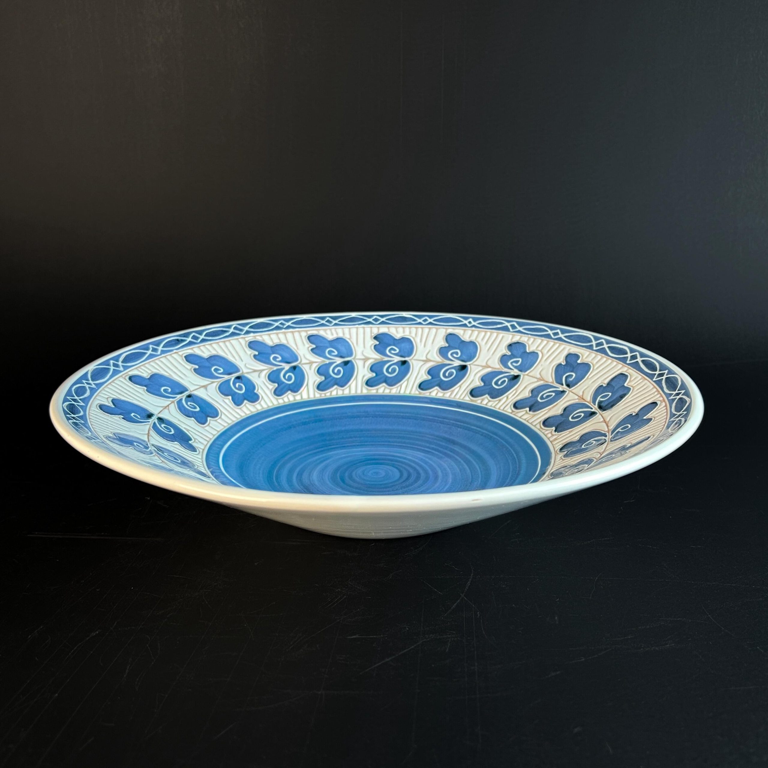 Vintage Norwegian Elle Keramikk Decorative Bowl – Norway Elle Pottery, Midcentury Folk Art - Image 3