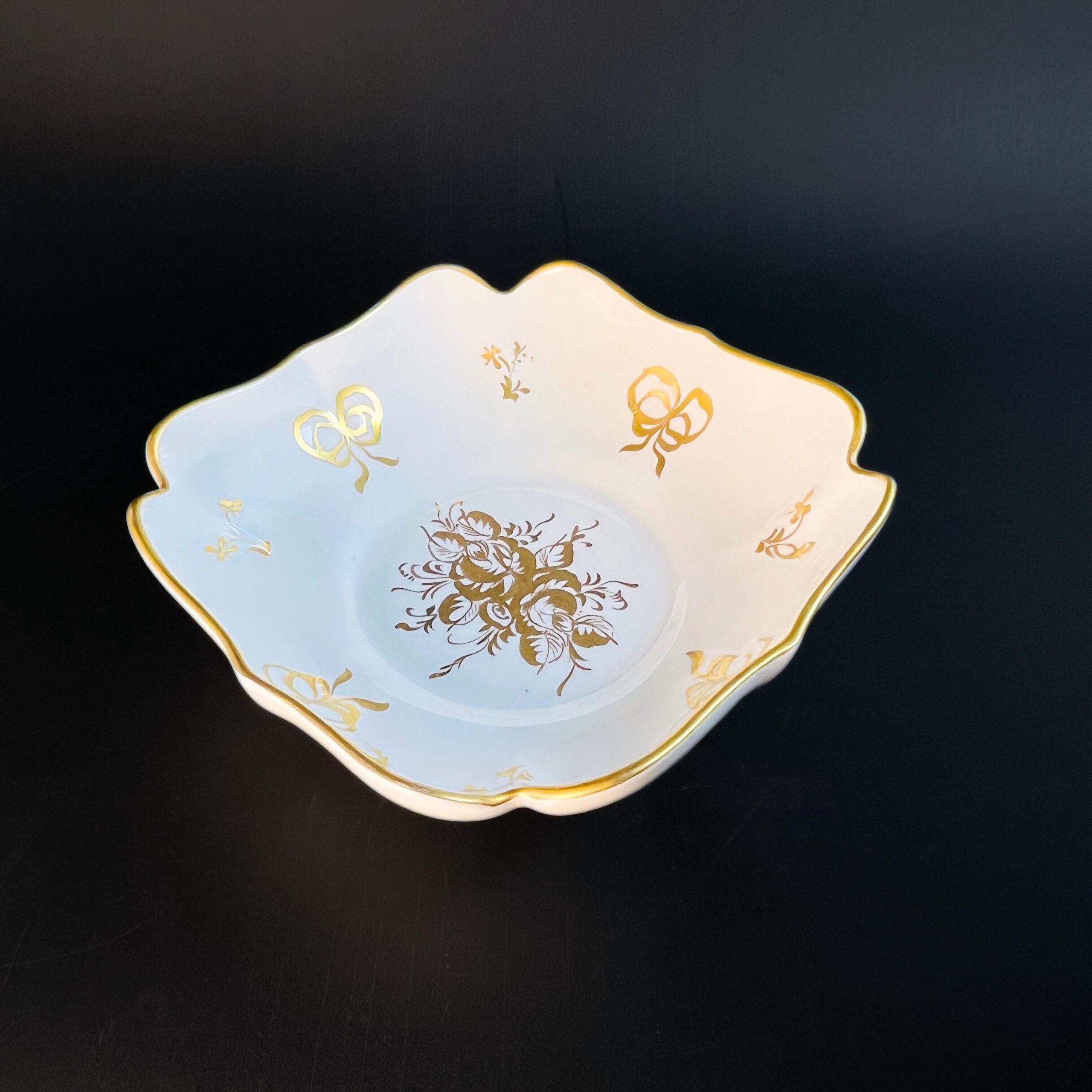 Vintage French Porcelaine de Couleuvre Decorative Bowl – Mid-Century Limoges - Image 5