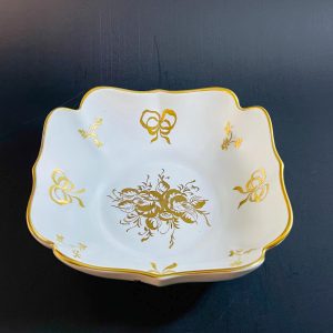 Vintage French Porcelaine de Couleuvre Decorative Bowl – Mid-Century Limoges