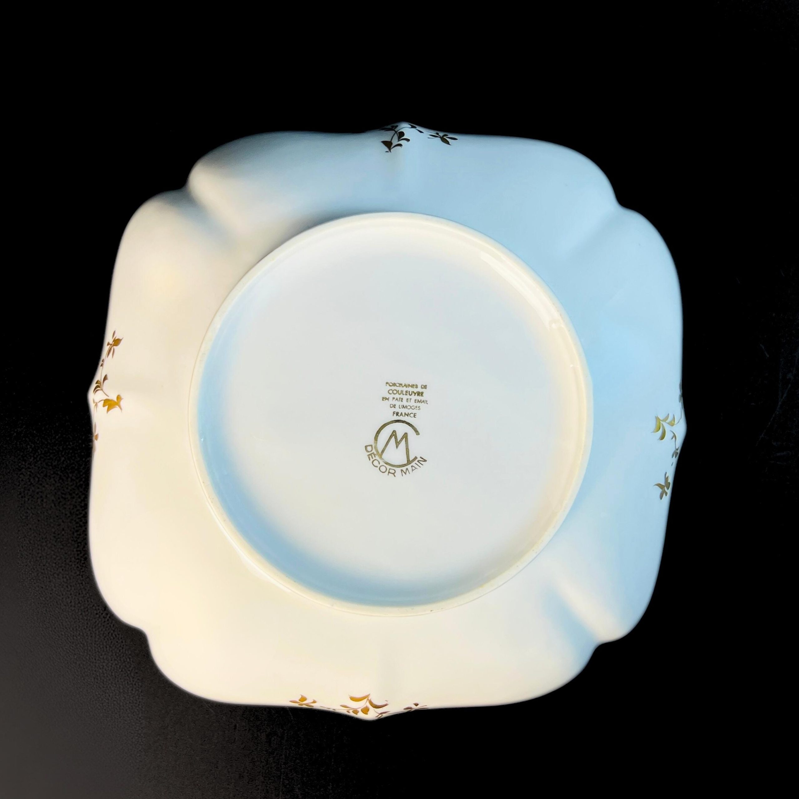 Vintage French Porcelaine de Couleuvre Decorative Bowl – Mid-Century Limoges - Image 10
