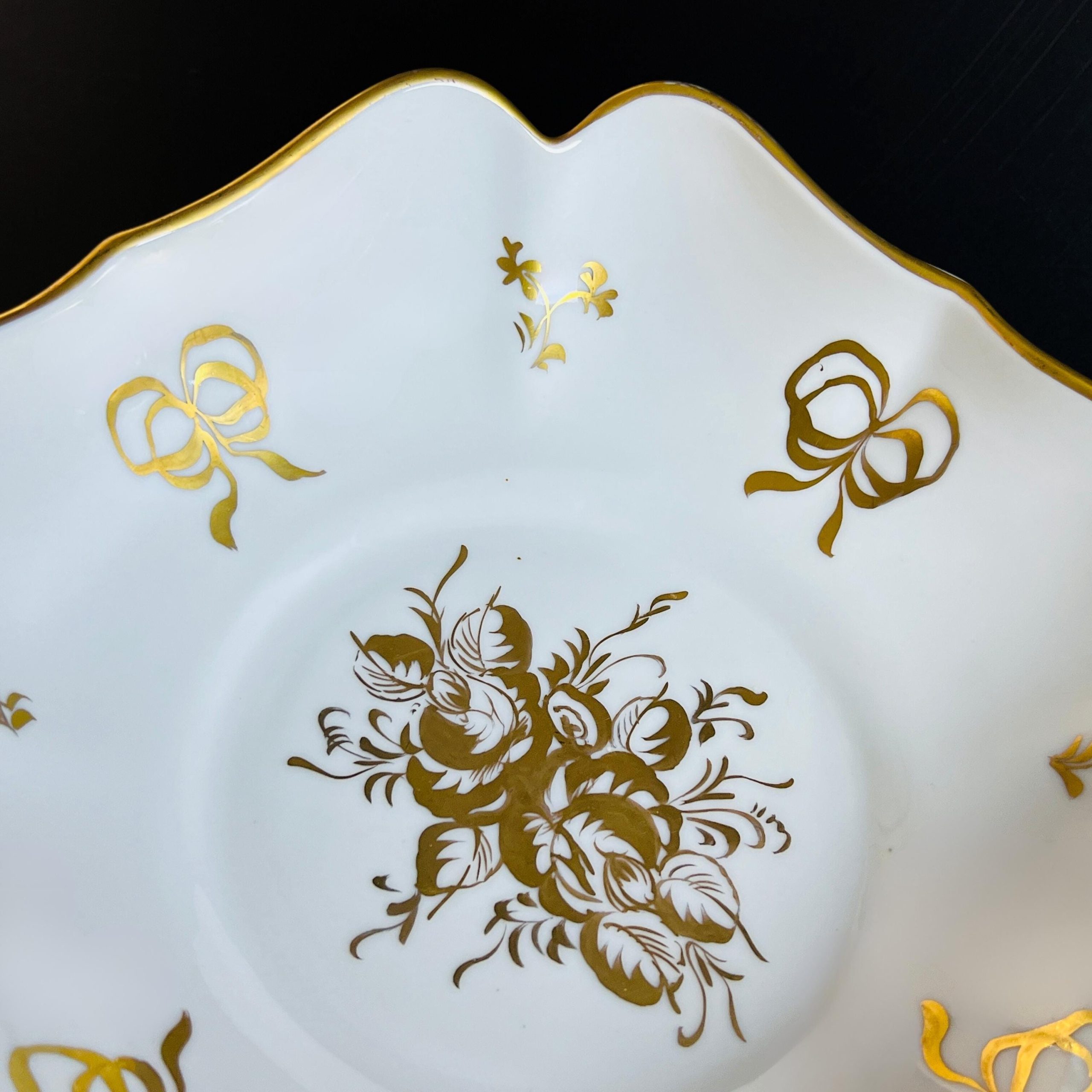 Vintage French Porcelaine de Couleuvre Decorative Bowl – Mid-Century Limoges - Image 7