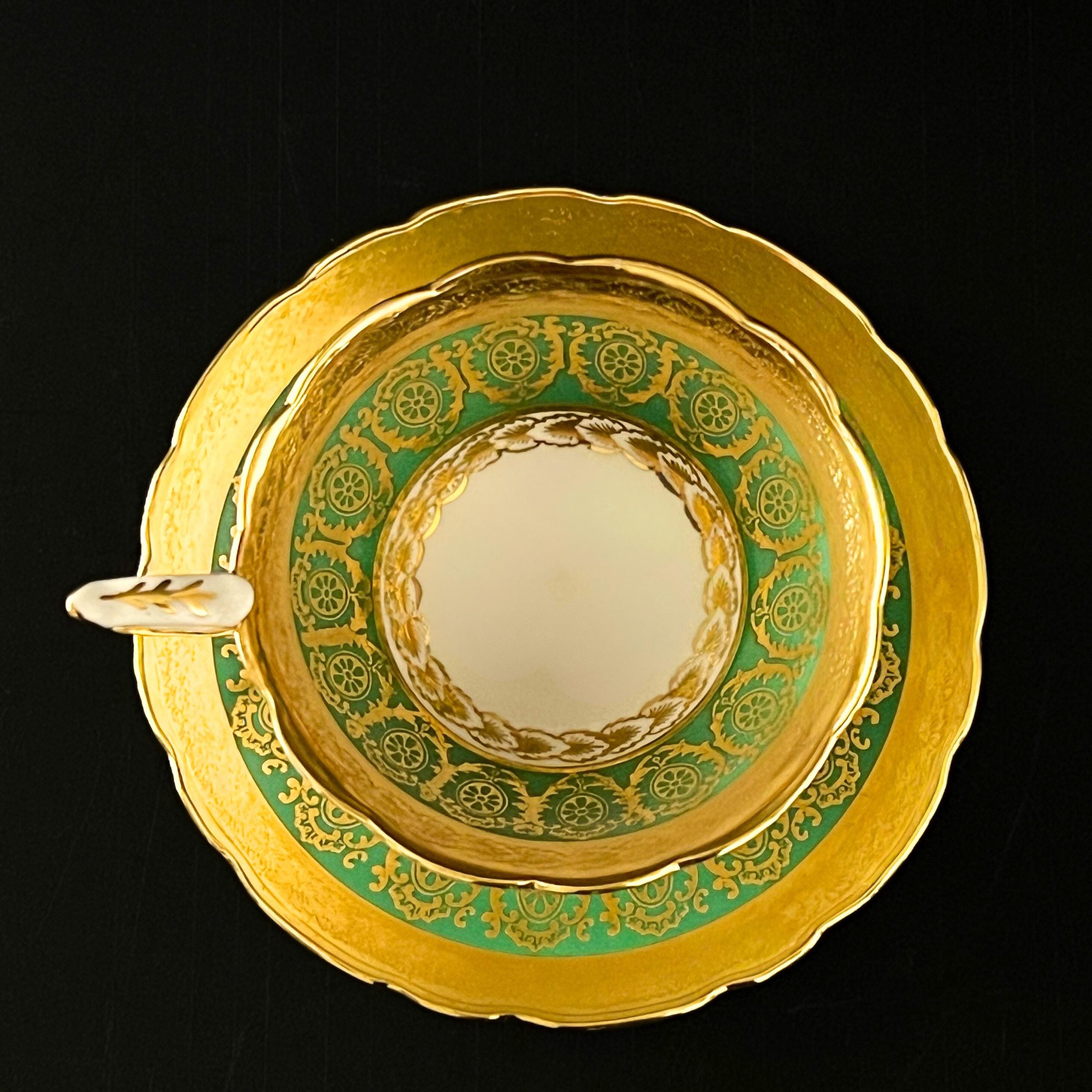 Vintage Royal Stafford Bone China Teacup & Saucer – Gold Gilded, Made in England - Image 8
