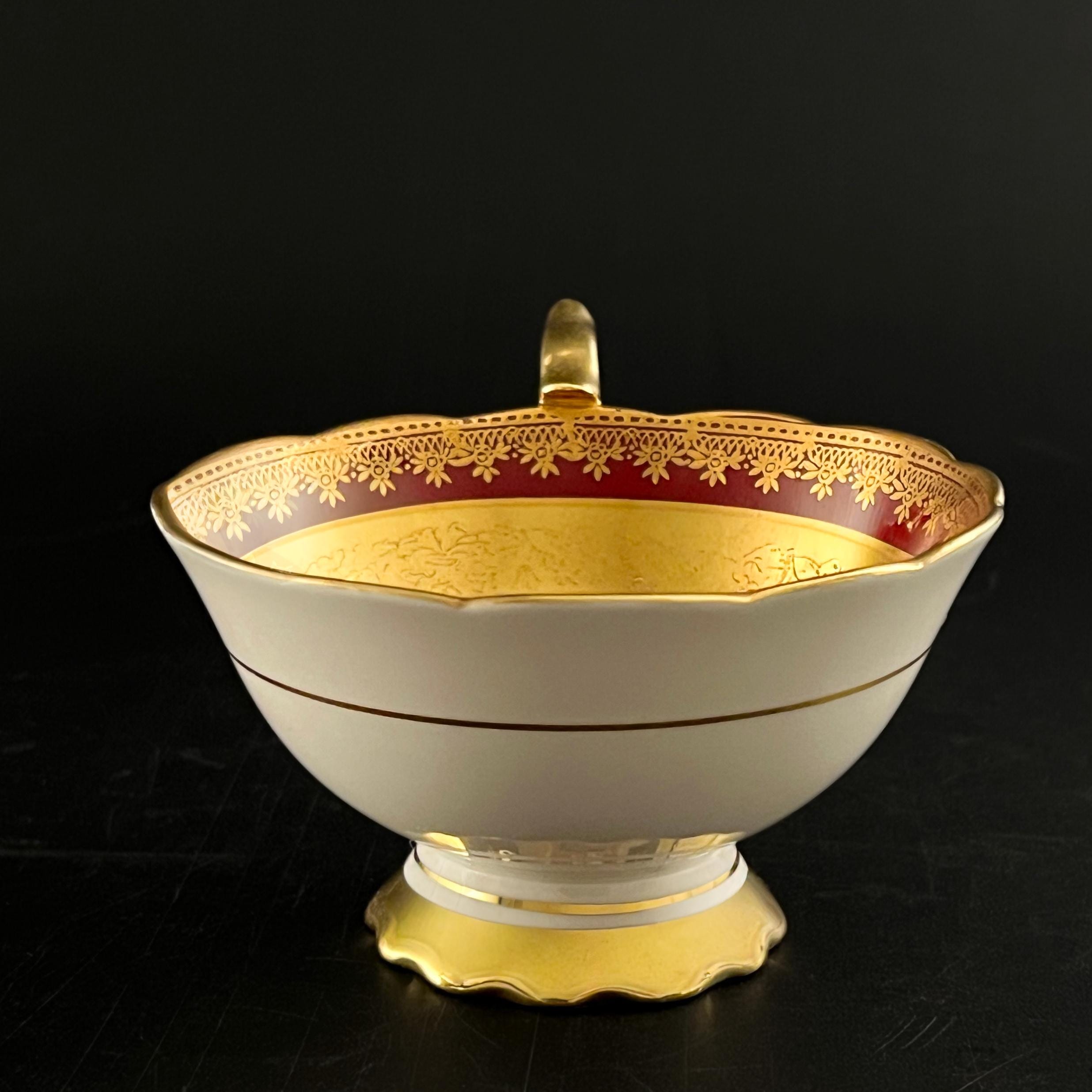Vintage Royal Stafford Bone China Teacup & Saucer – Gold Gilded, Made in England - Image 16