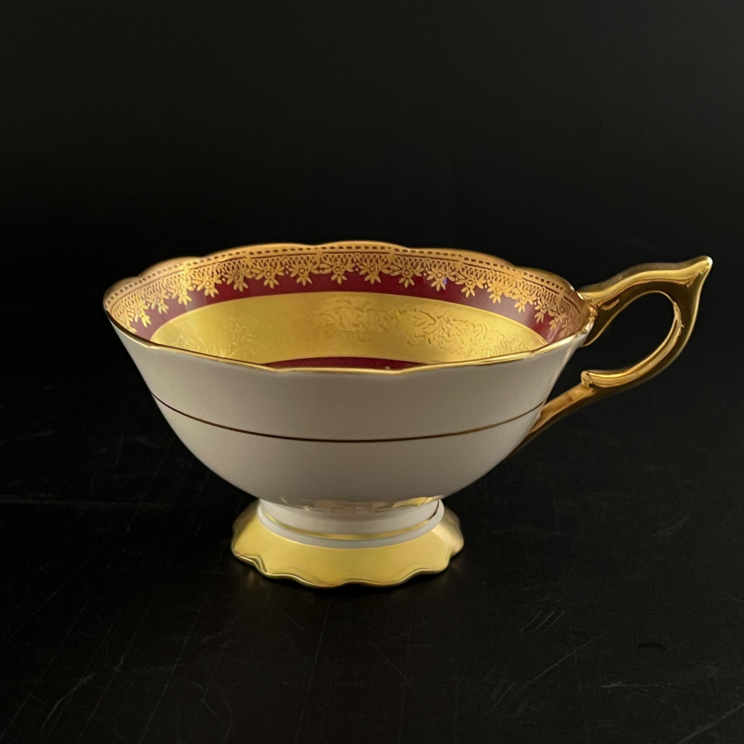 Vintage Royal Stafford Bone China Teacup & Saucer – Gold Gilded, Made in England - Image 17