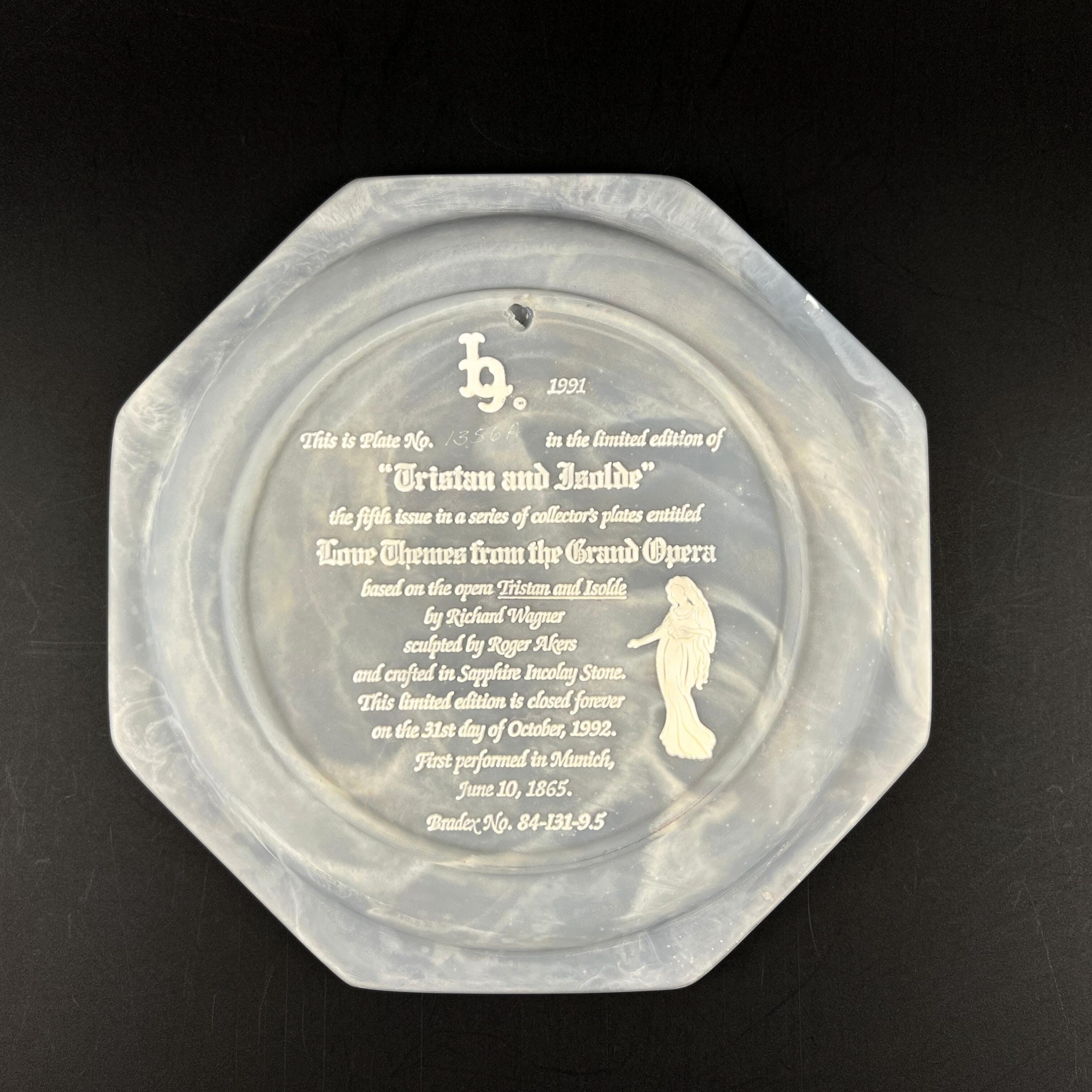 Vintage Incolay Stone Opera Plates – Madame Butterfly & Tristan and Isolde - Image 10