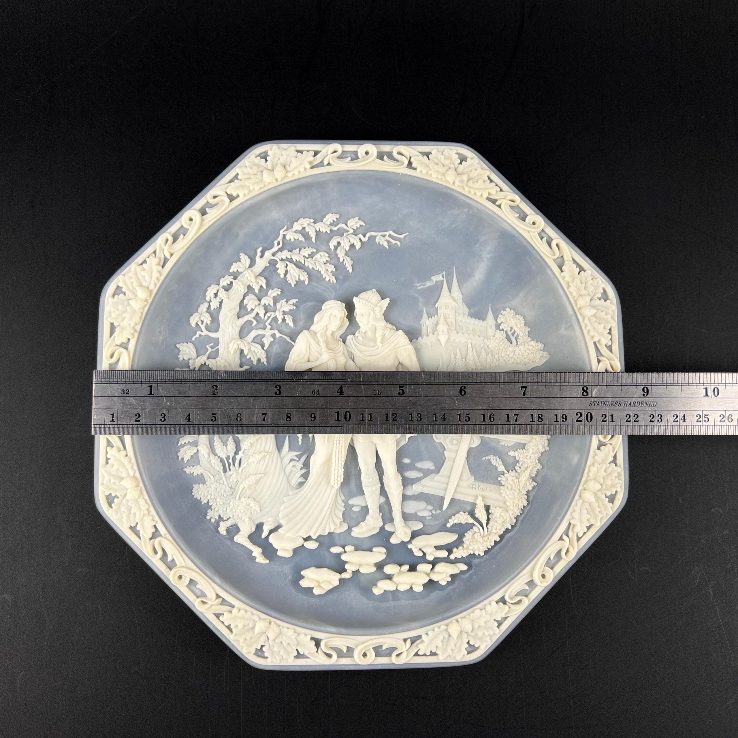 Vintage Incolay Stone Opera Plates – Madame Butterfly & Tristan and Isolde - Image 12