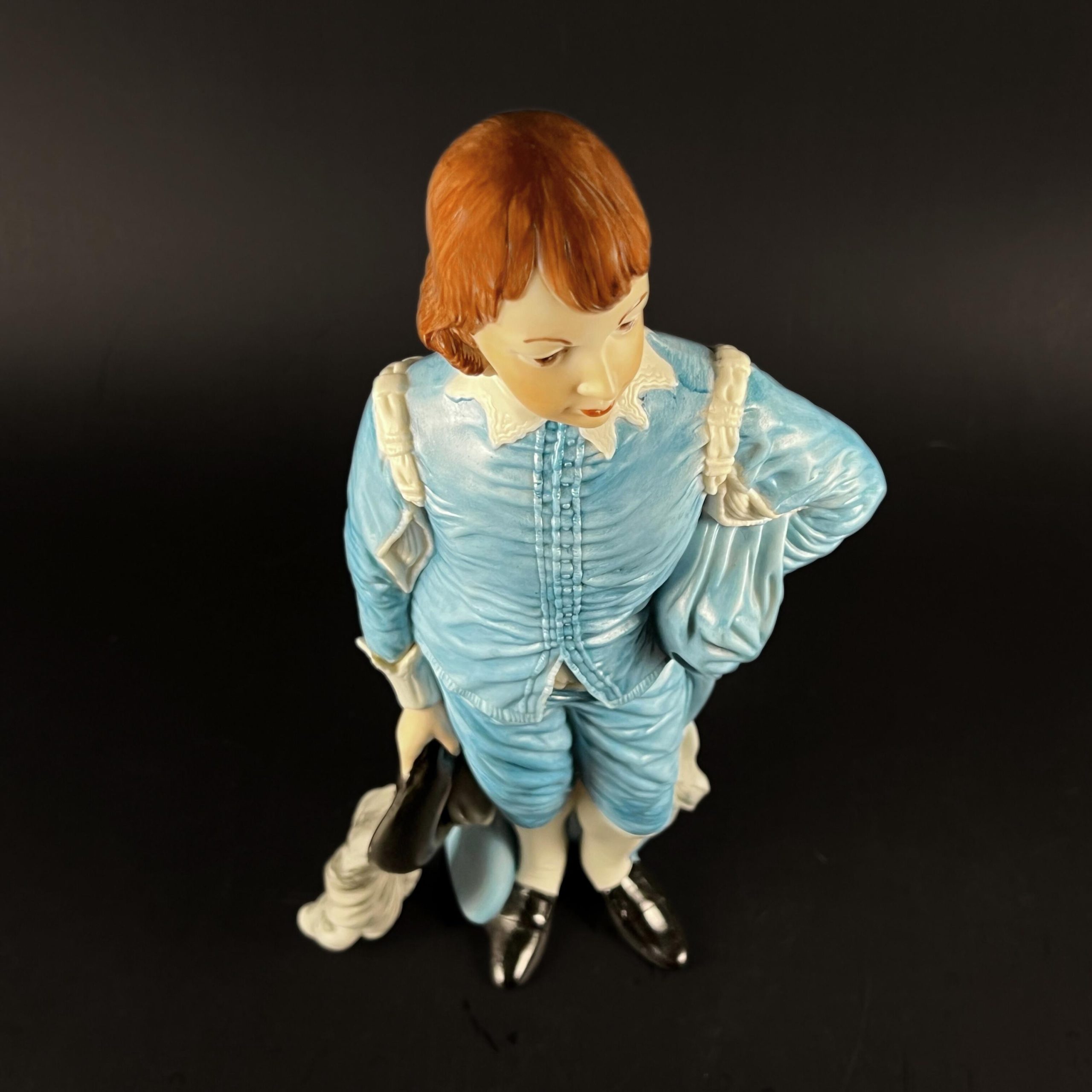 Tall Blue Boy Hand-Painted Figurine by Holland Mold - Image 10