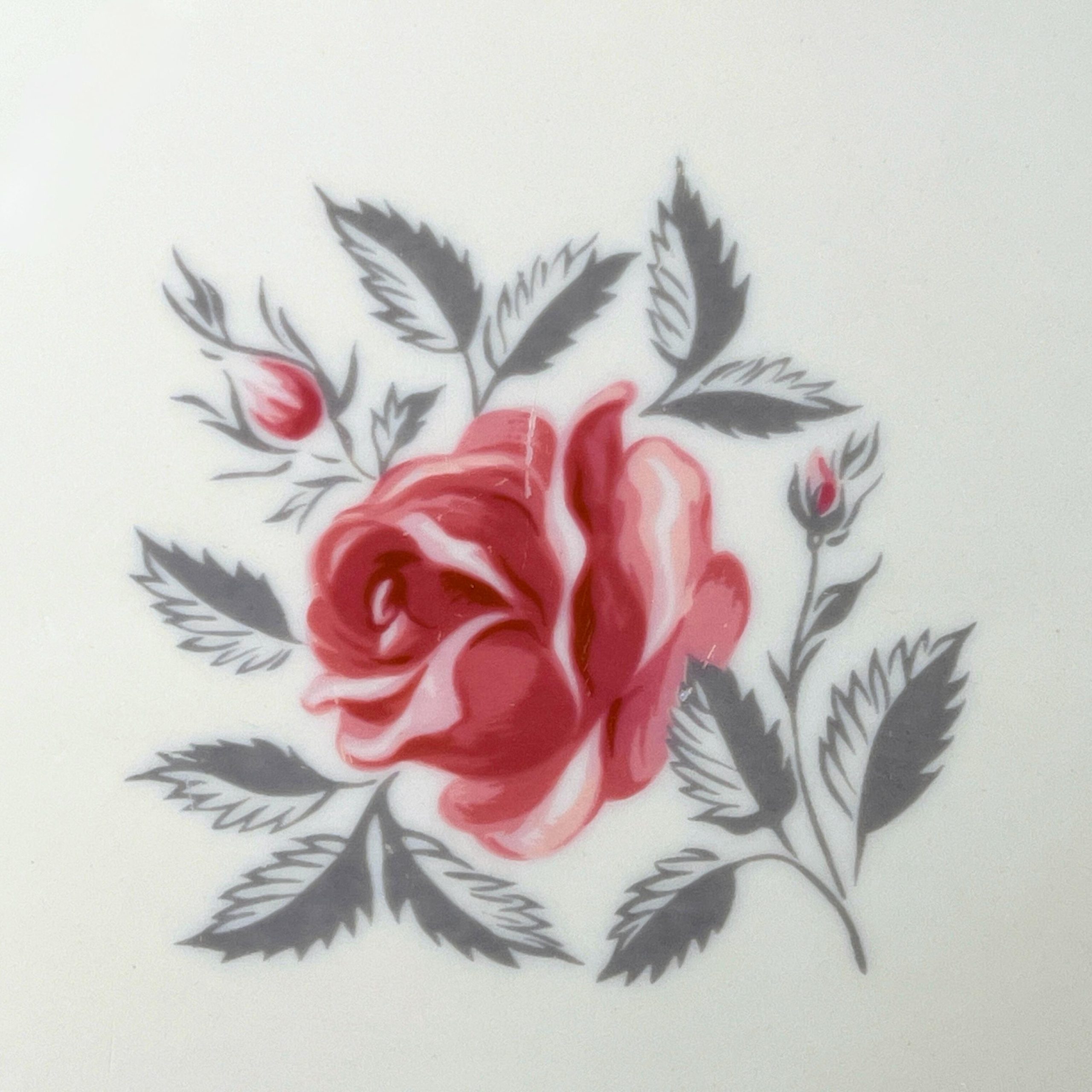 Vintage Flintridge China USA "Miramar" 14 inch Platter with Platinum Trim and Rose Center - Image 9
