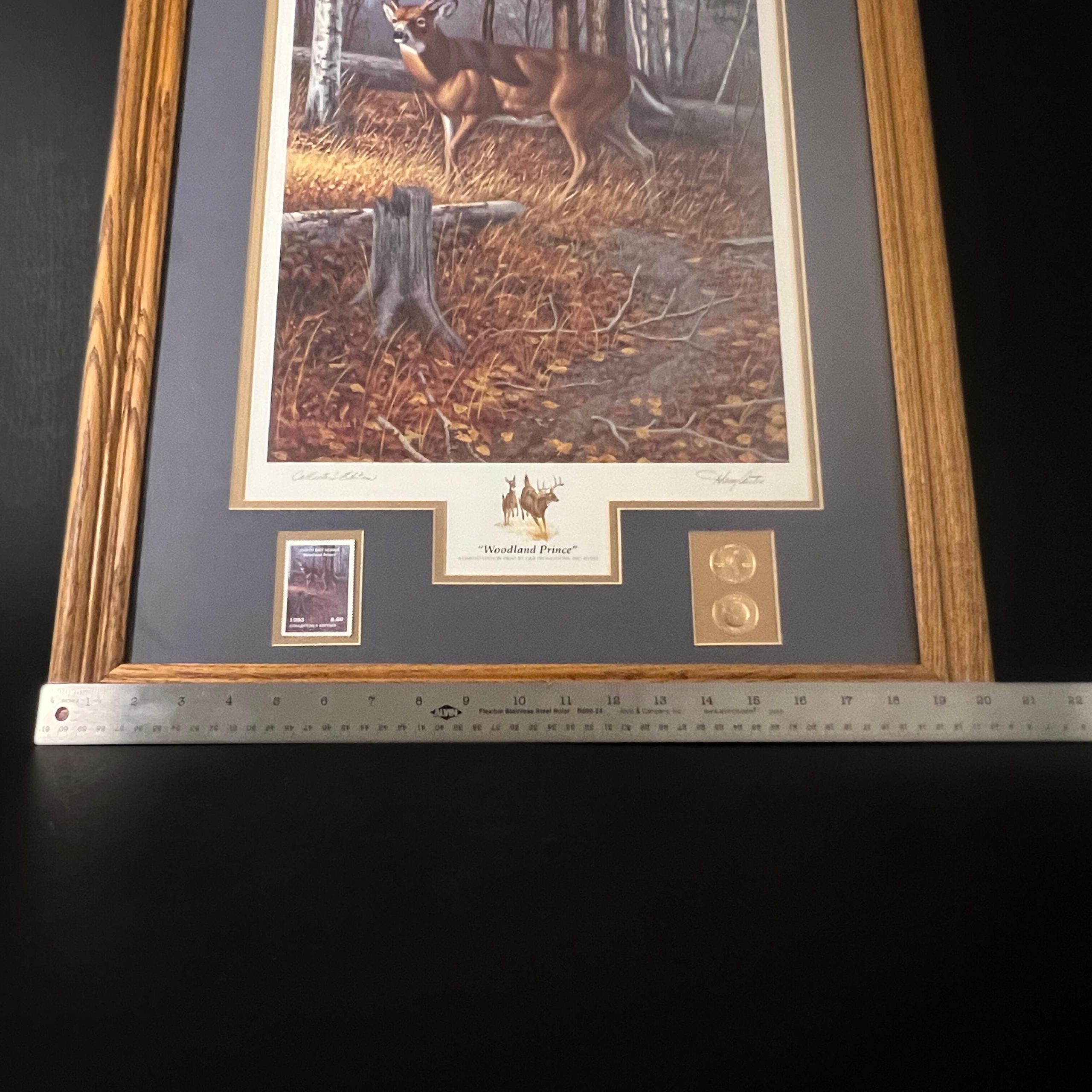 Framed Deer Print by Harry Antis, Hand Signed by Artist, Wildlife Wall Decor - Image 14