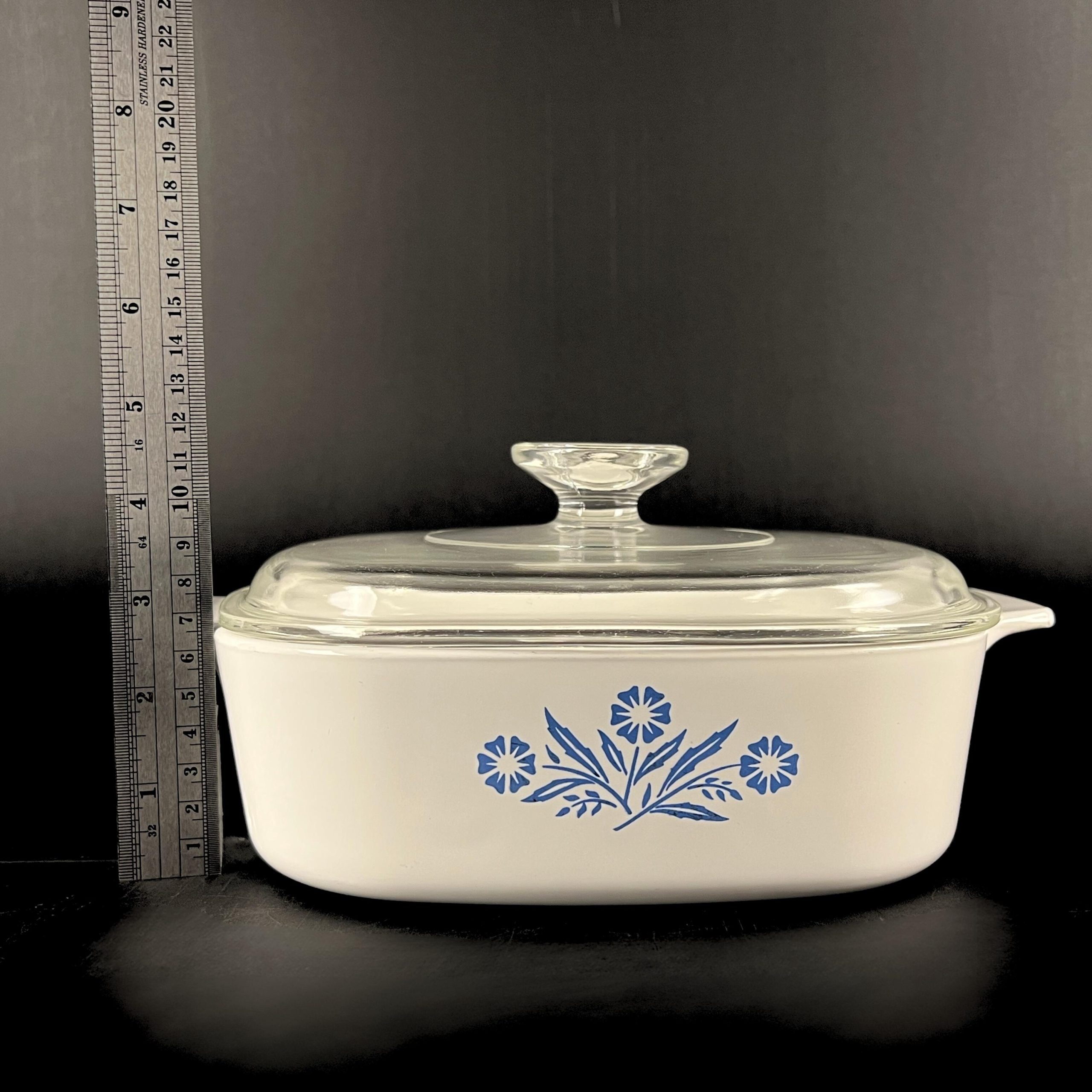 1970s Corningware Cornflower Blue 2 Quart Square Casserole Dish A-2-B and Lid A-9-C - Image 19