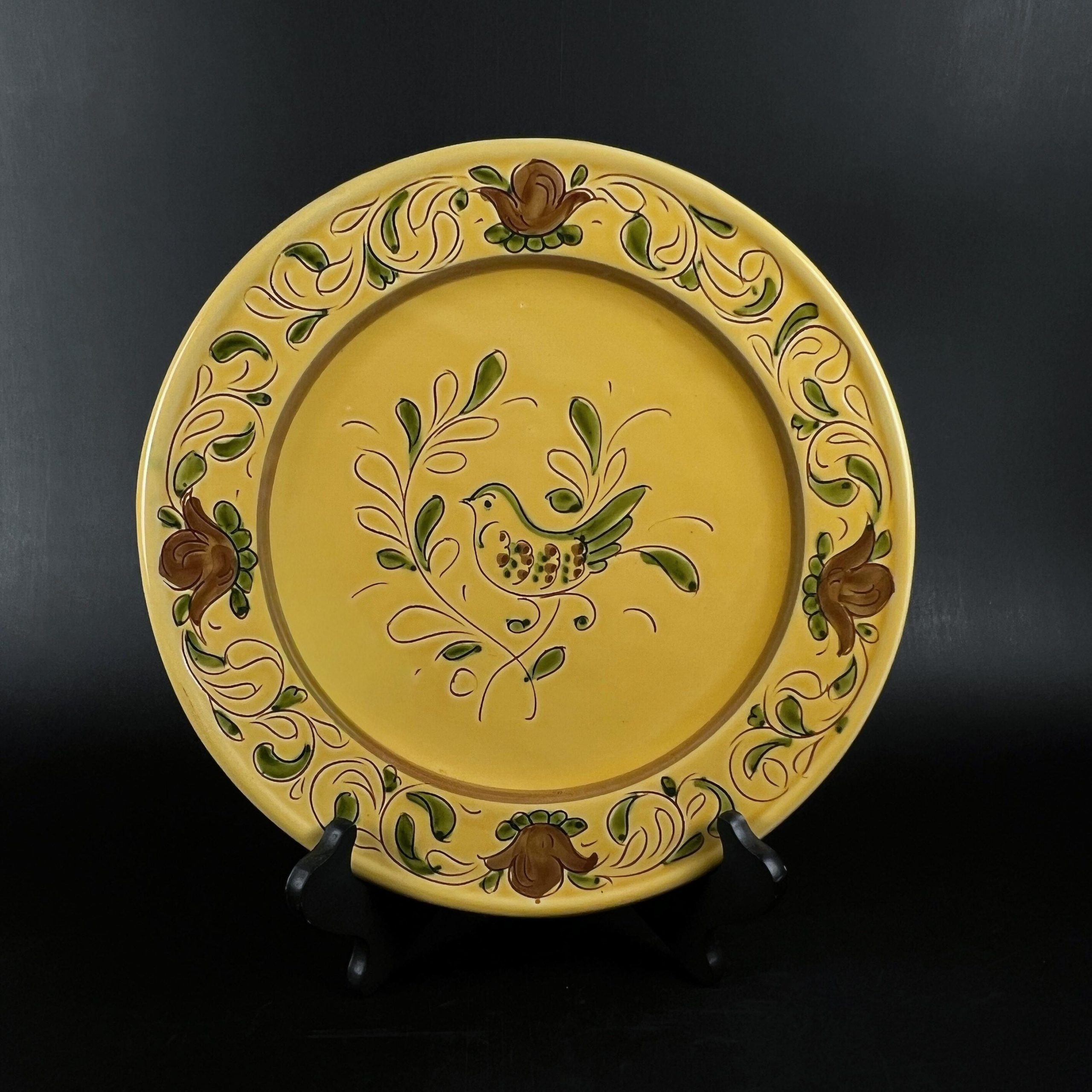 Vintage Vietri Paesano 12 inch Dinner Plate, Hand-painted Italian Pottery - Image 2