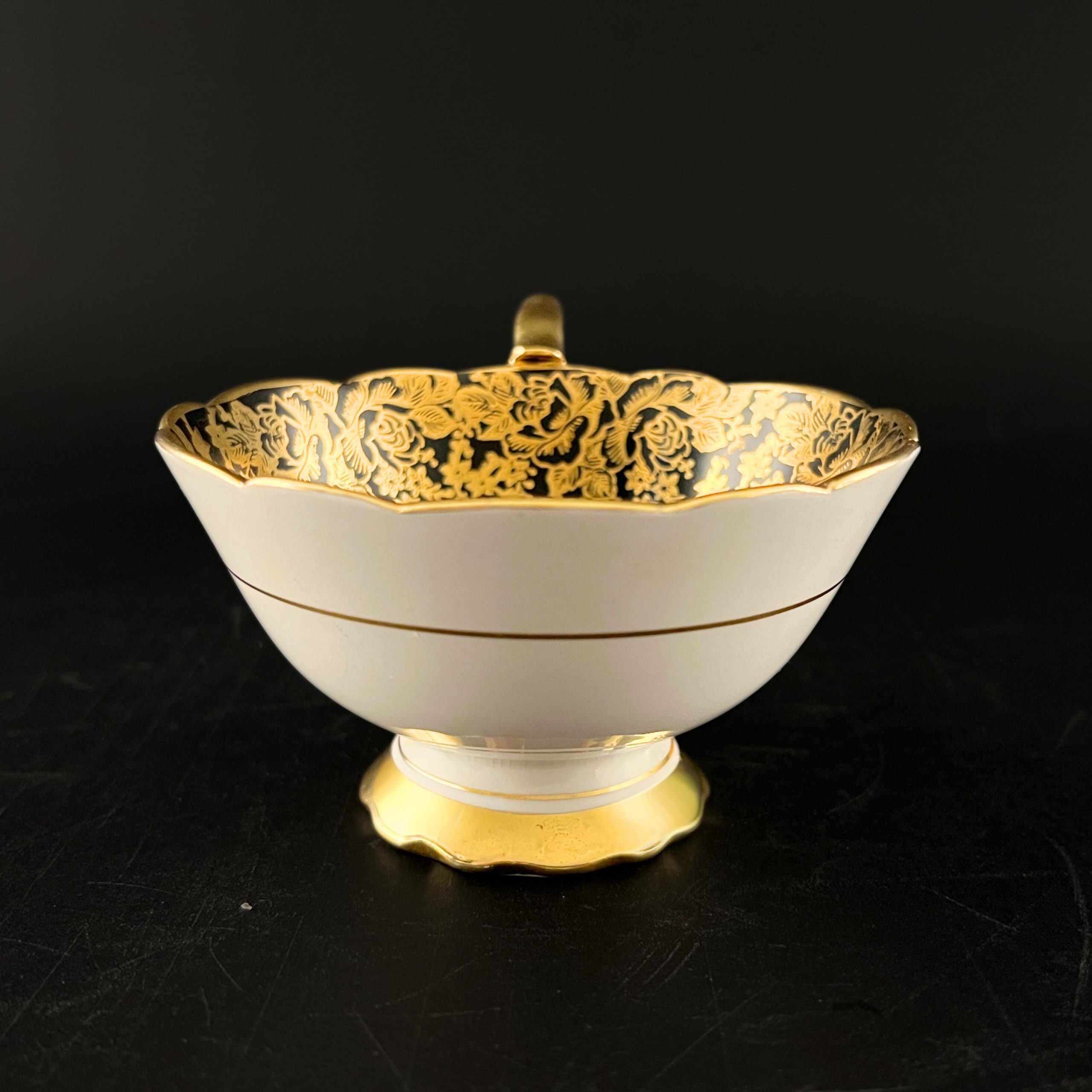 Vintage Royal Stafford Bone China Teacup & Saucer – Gold Gilded, Made in England - Image 7