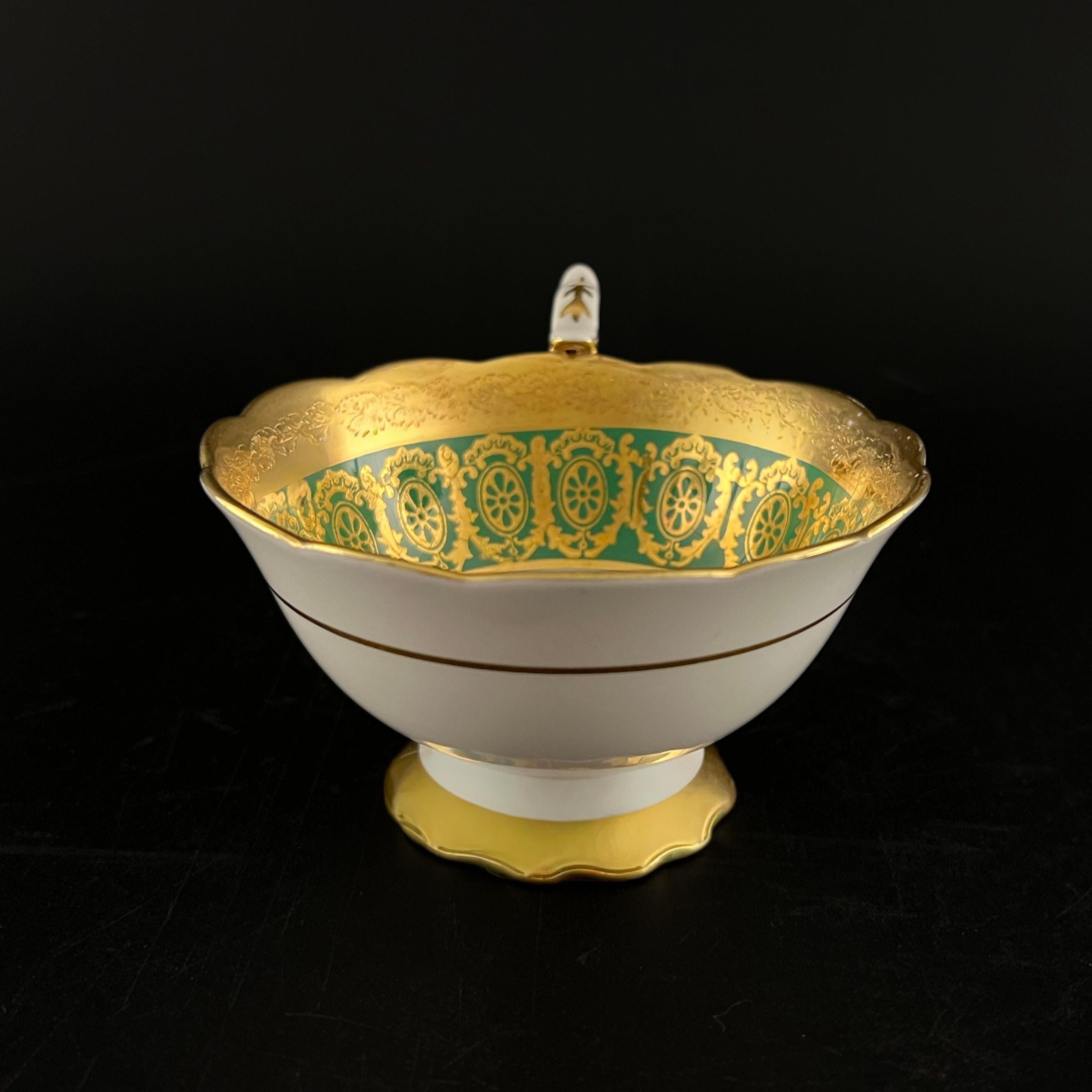 Vintage Royal Stafford Bone China Teacup & Saucer – Gold Gilded, Made in England - Image 11