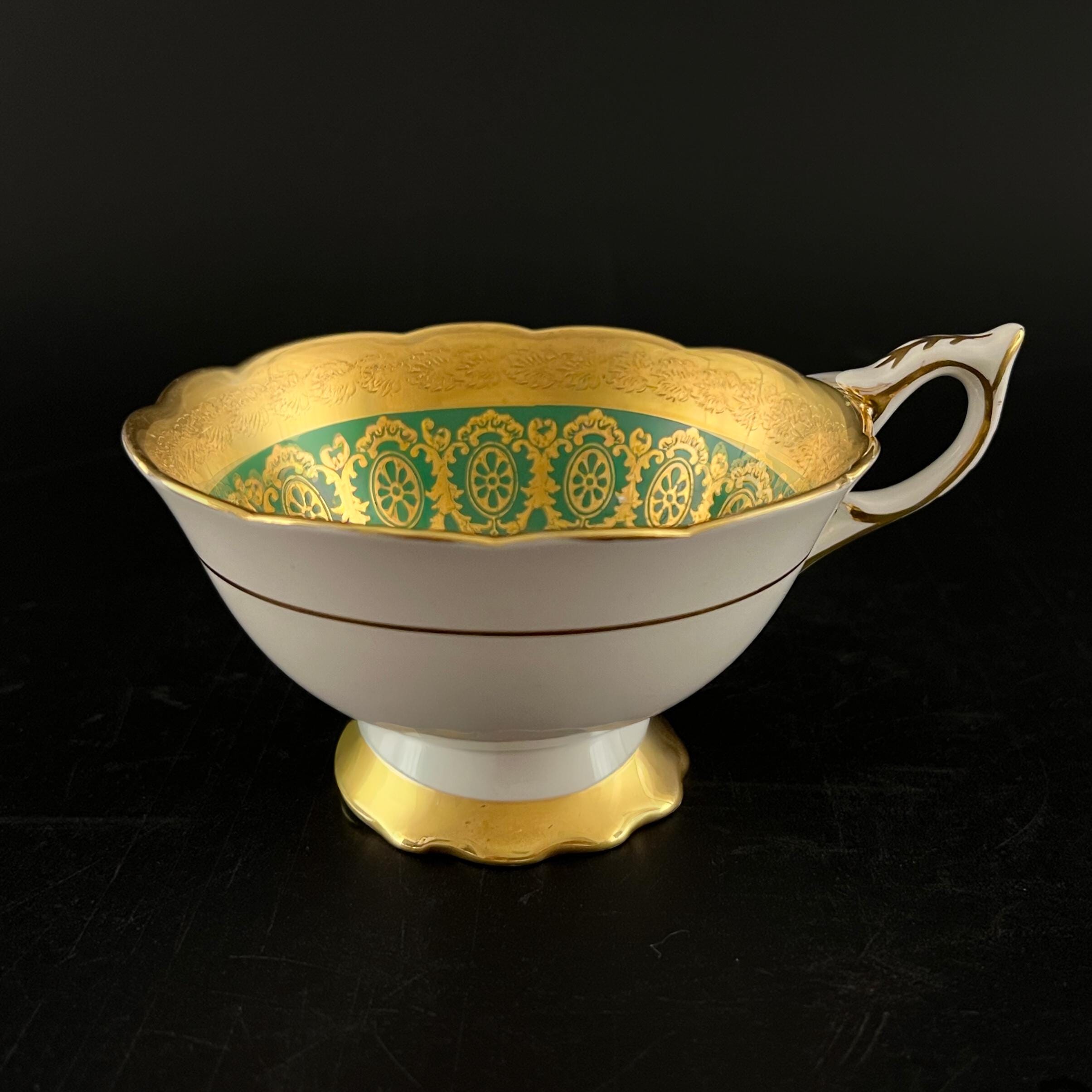 Vintage Royal Stafford Bone China Teacup & Saucer – Gold Gilded, Made in England - Image 12