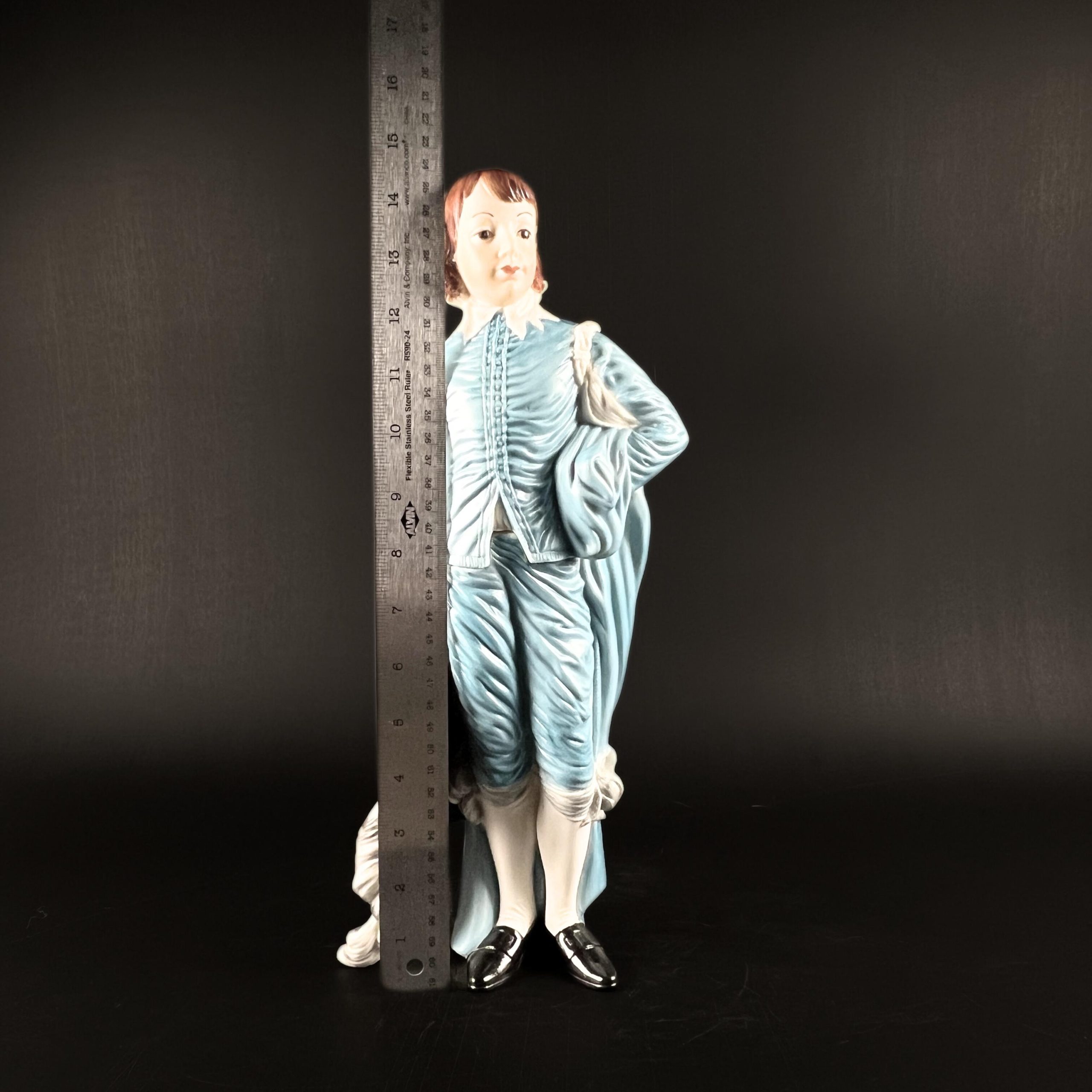 Tall Blue Boy Hand-Painted Figurine by Holland Mold - Image 8