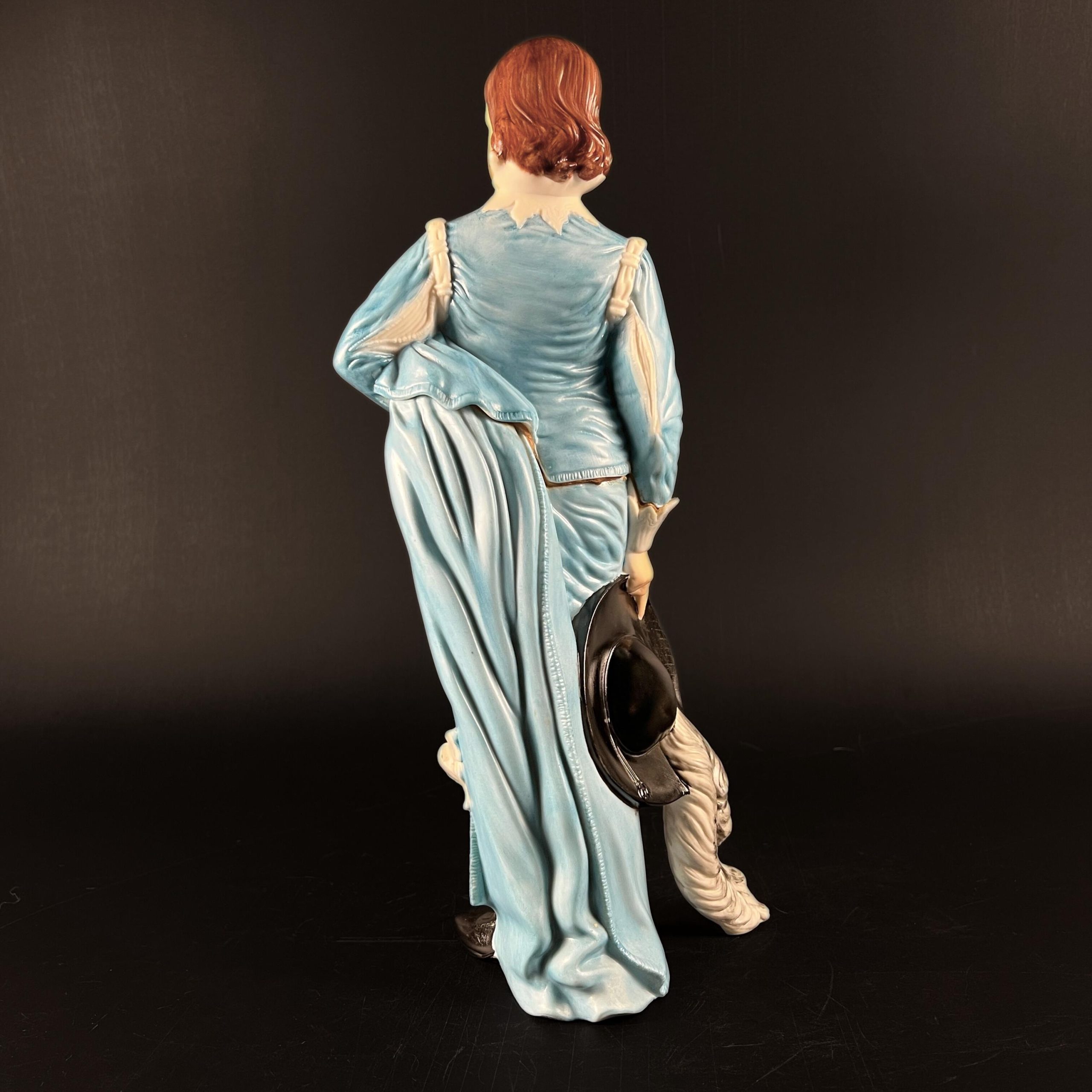 Tall Blue Boy Hand-Painted Figurine by Holland Mold - Image 4