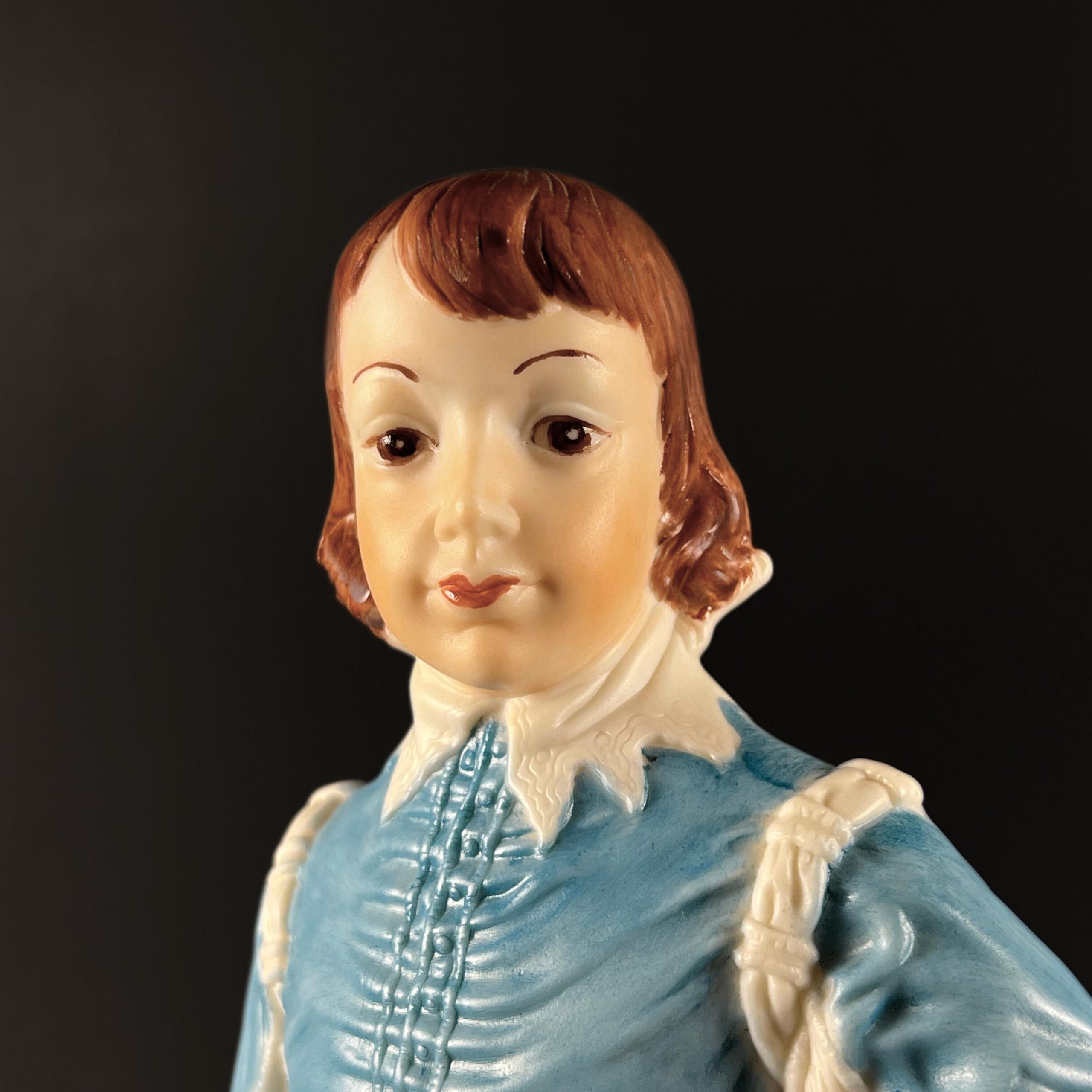 Tall Blue Boy Hand-Painted Figurine by Holland Mold - Image 7