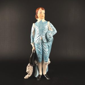 Tall Blue Boy Hand-Painted Figurine by Holland Mold