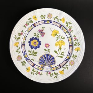 Vintage Georges Briard Bretonne 12 inch Chop Plate, Quimper France Platter