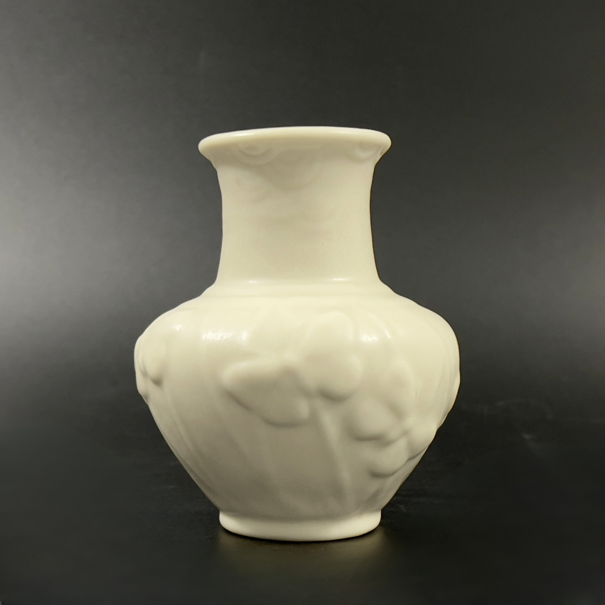 Vintage Rookwood Pottery Vase: Ivory Butterfly Floral, 1945 No. 6457 - Image 6