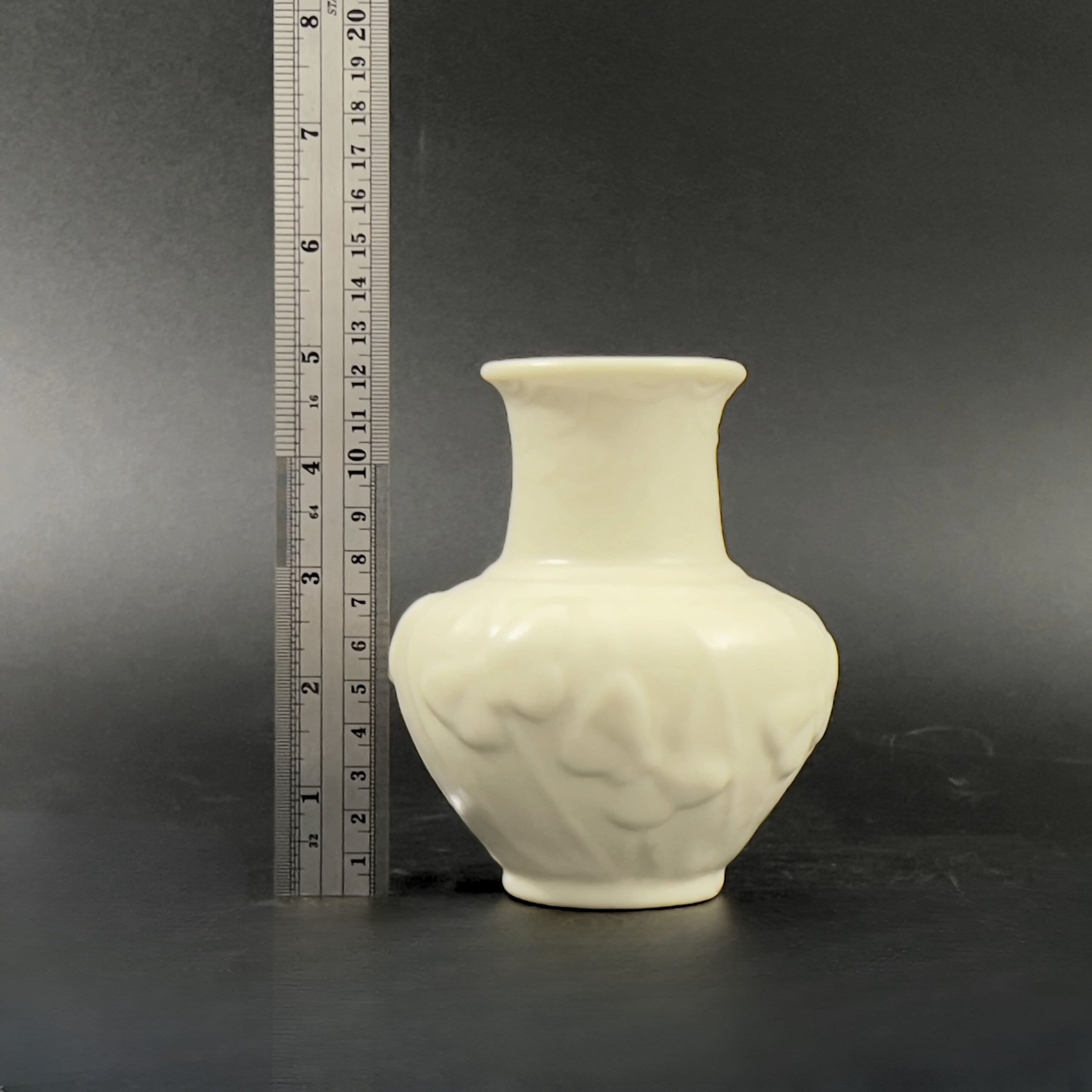 Vintage Rookwood Pottery Vase: Ivory Butterfly Floral, 1945 No. 6457 - Image 9