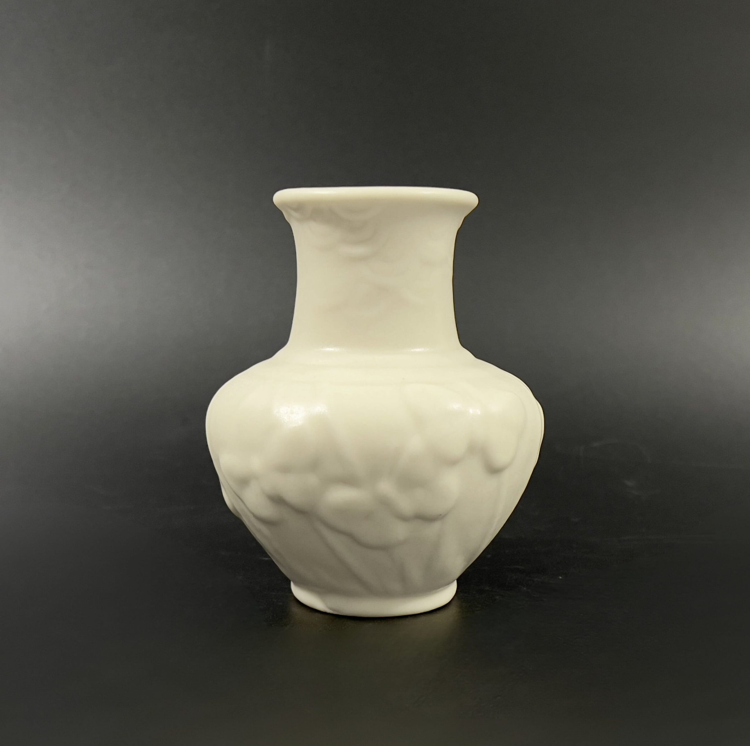 Vintage Rookwood Pottery Vase: Ivory Butterfly Floral, 1945 No. 6457 - Image 2